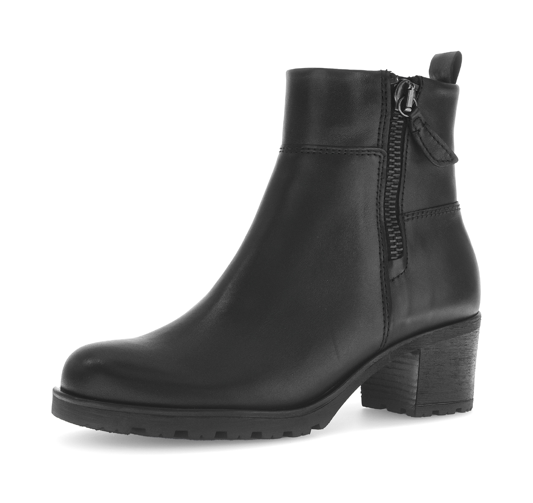 Gabor Stiefelette "St. Tropez", Blockabsatz, Boots mit Zierreißverschluss außen, G-Weite