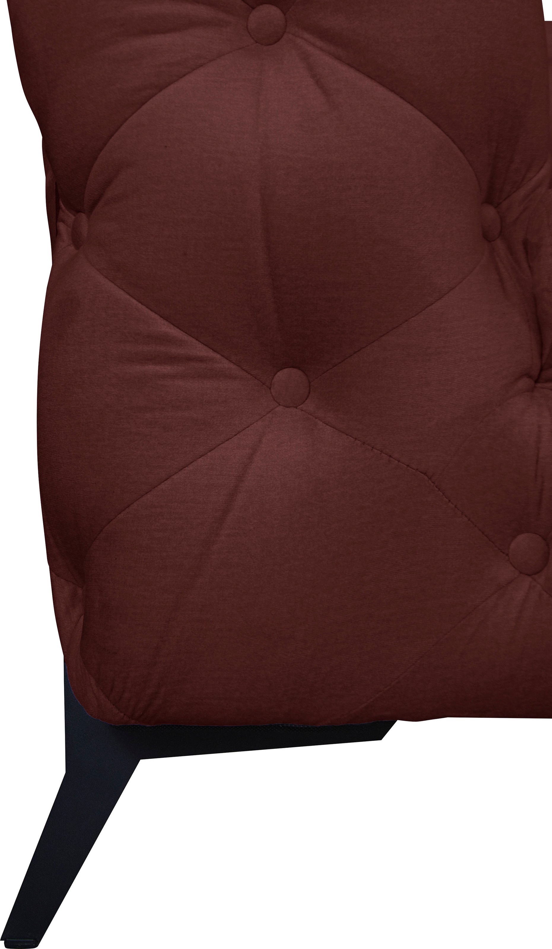 Leonique Chesterfield-Sofa »Amaury L-Form«, moderne Chersterfield-Optik, Breite 262 cm, Fußfarbe wählbar
