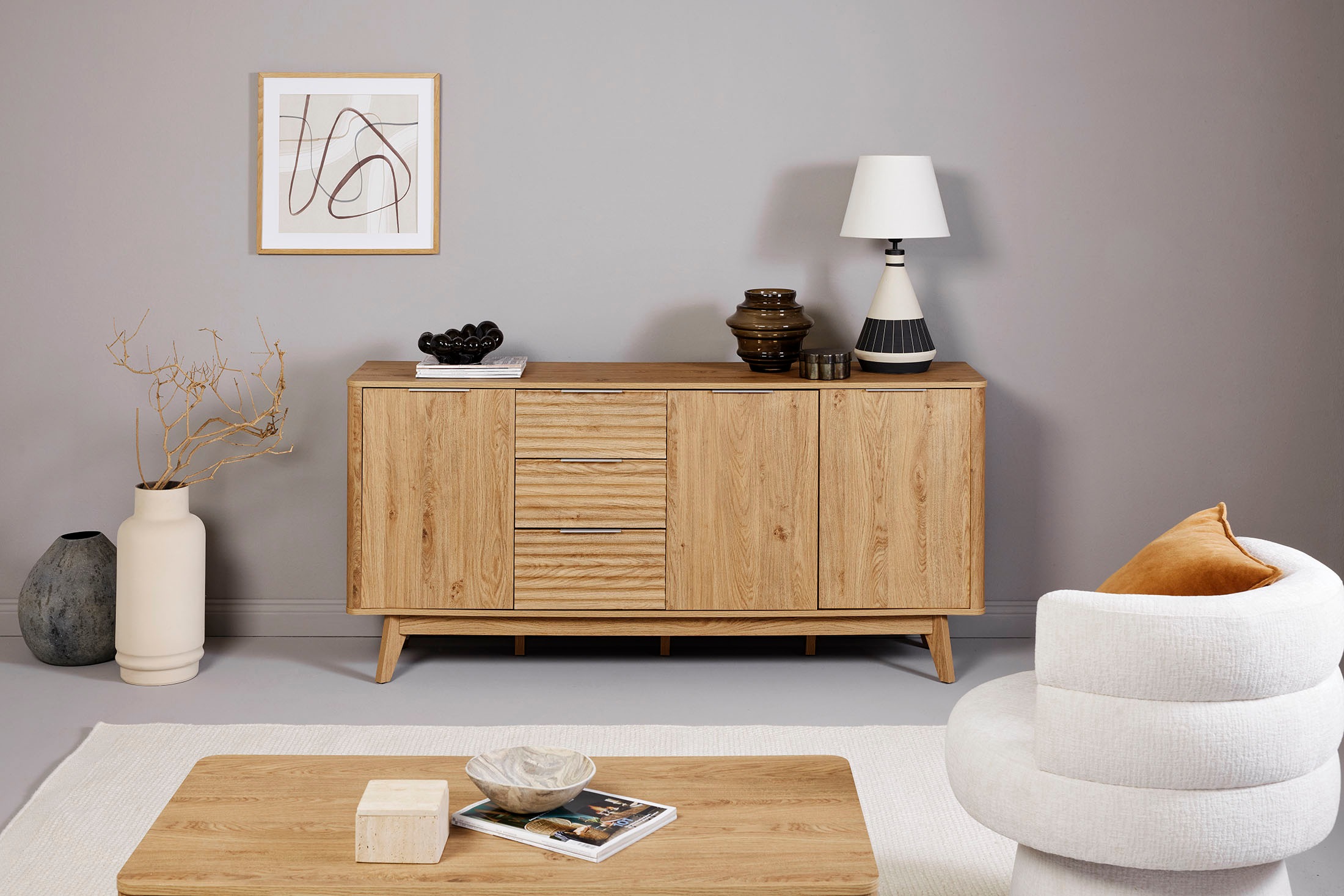 Jahnke Sideboard "WAVE SB 170" 1 Stk. tlg. Sideboard, 3 Schubladen + 3 Türe günstig online kaufen