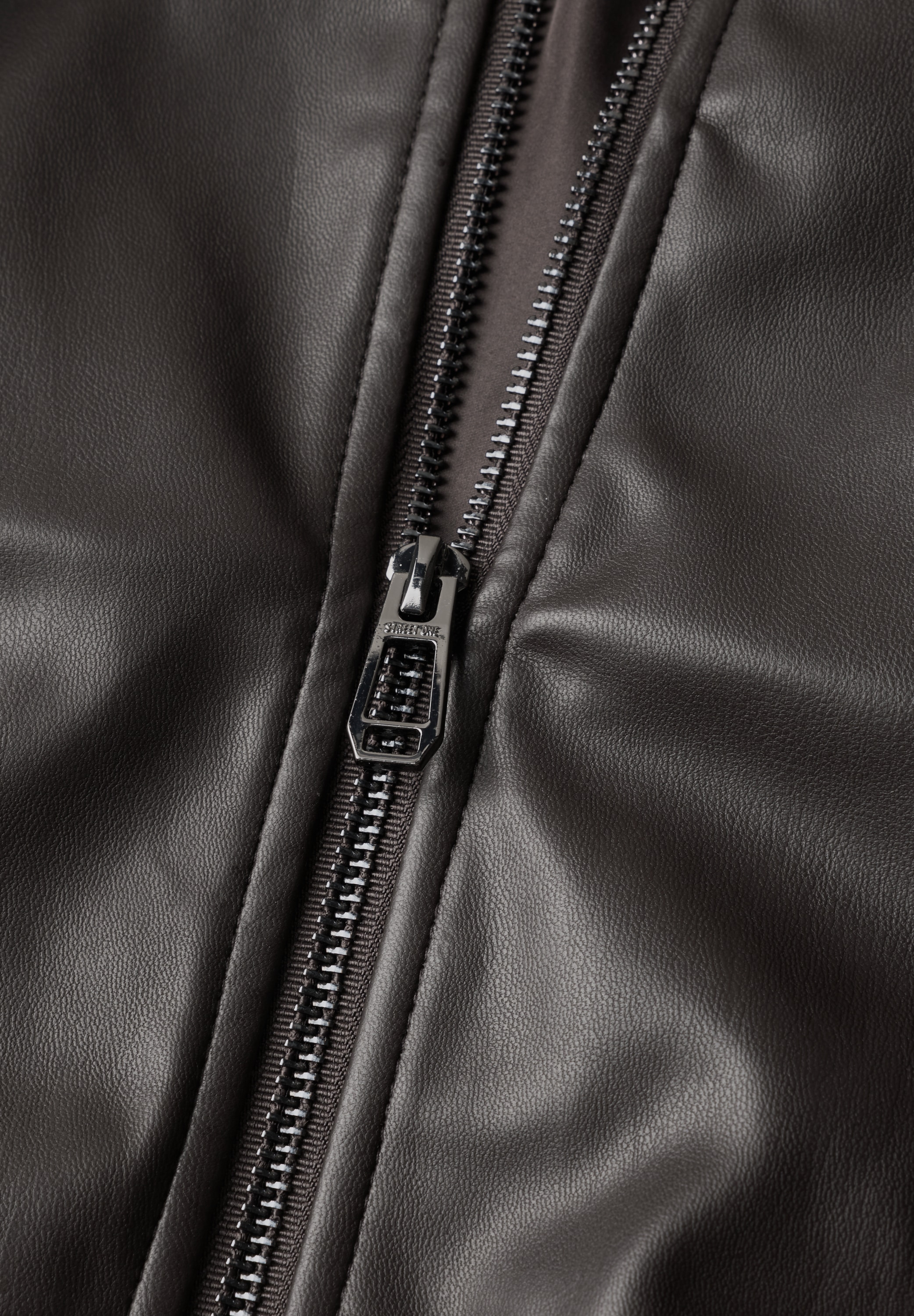 STREET ONE Lederimitatjacke ohne Kapuze aus Lederimitat