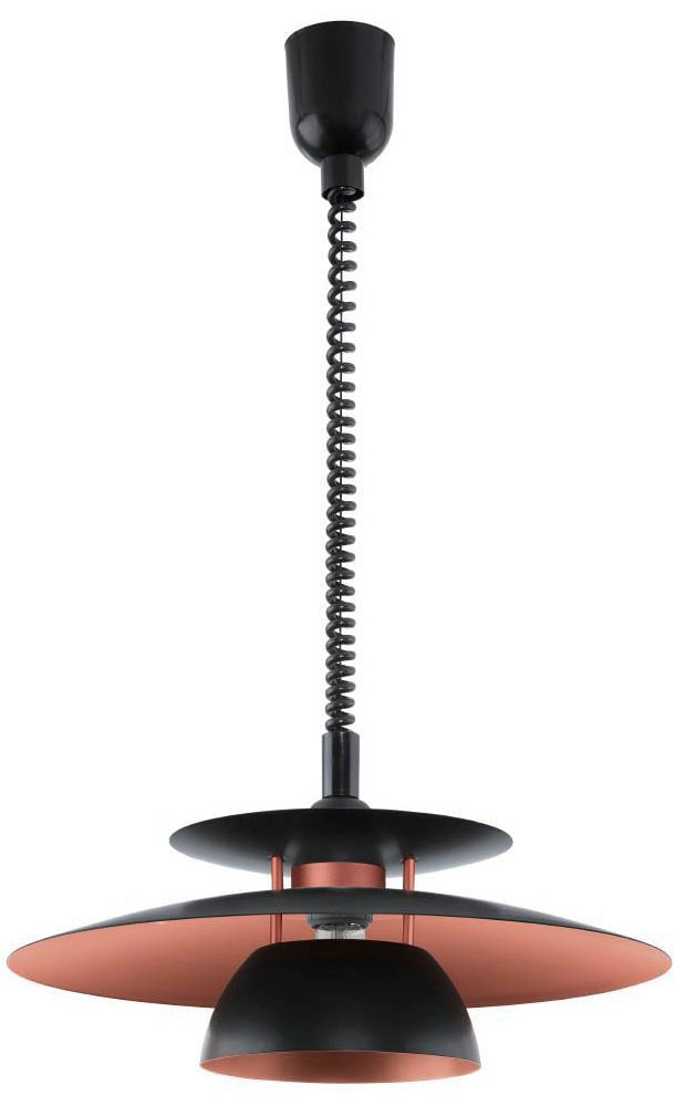 EGLO Hängeleuchte »BRENDA«, 1 flammig, Leuchtmittel E27 | ohne Leuchtmittel, Hängelampe aus Metall und Kunststoff, Schwarz, Kupfer, E27, Ø 43 cm