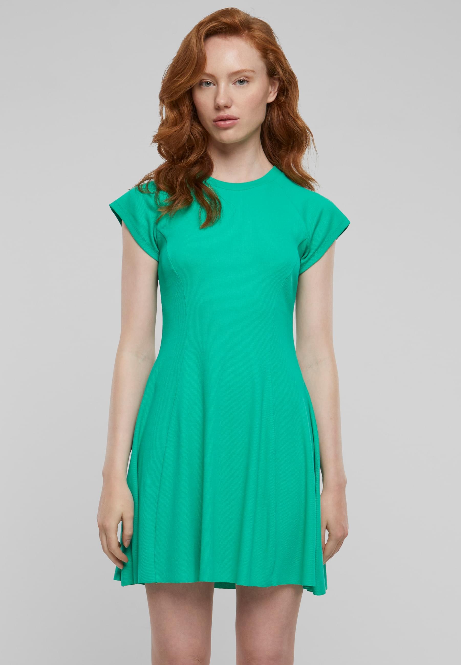 URBAN CLASSICS Shirtkleid »Urban Classics Damen Ladies Skater Rib Dress« 1 Stk. tlg.