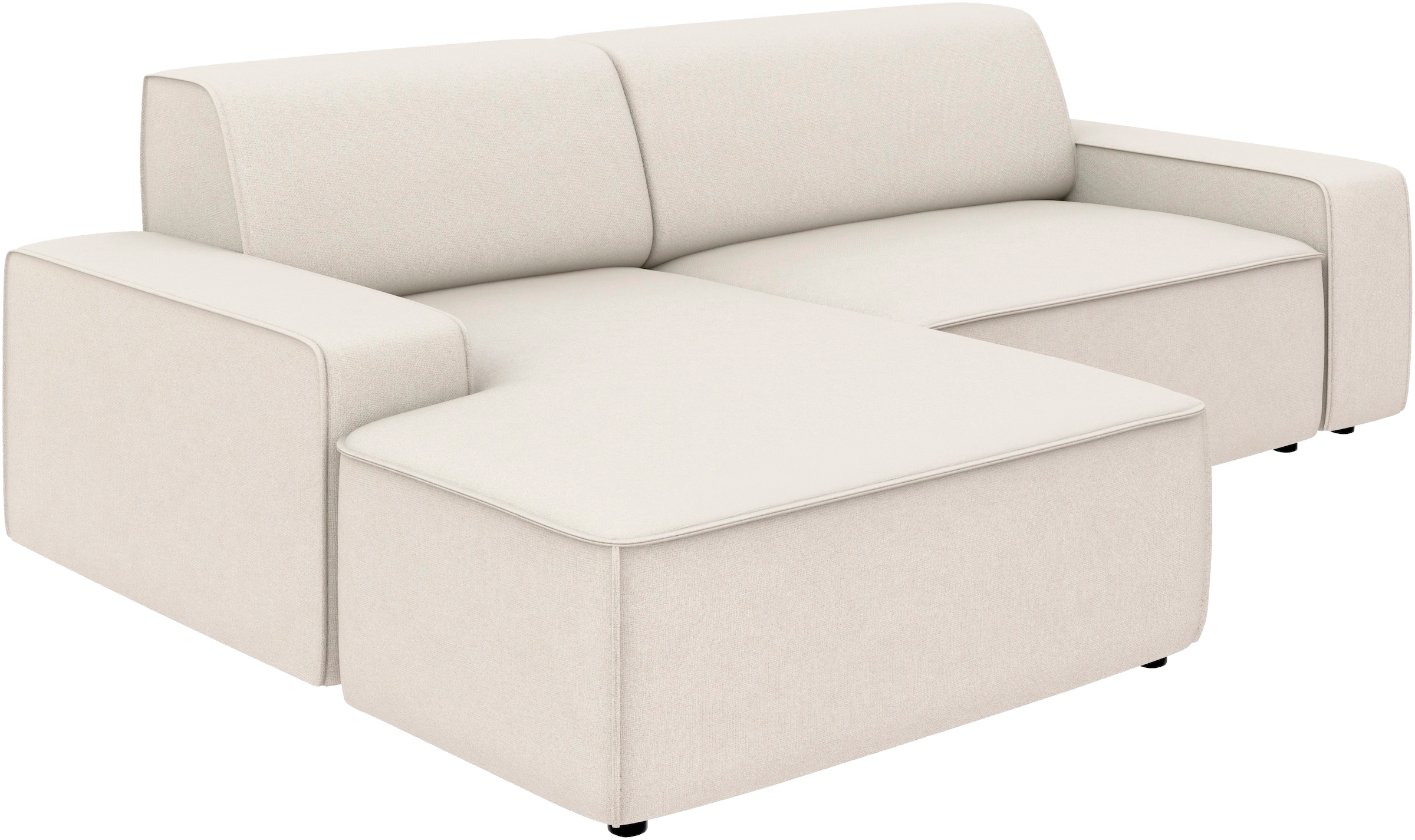 TRENDMANUFAKTUR Ecksofa »Graz, wahlweise mit Sitzvorschub und Bettkasten, L-Form, Breite 246 cm«, in Cord-, haustierfreundlichem LEO Struktur- oder LUMOS-3D-Bezug