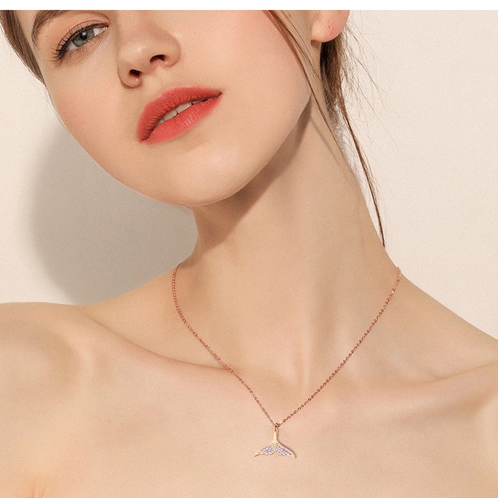 COLLEZIONE ALESSANDRO Kette mit Anhänger »Flosse«, mit Glassteinen