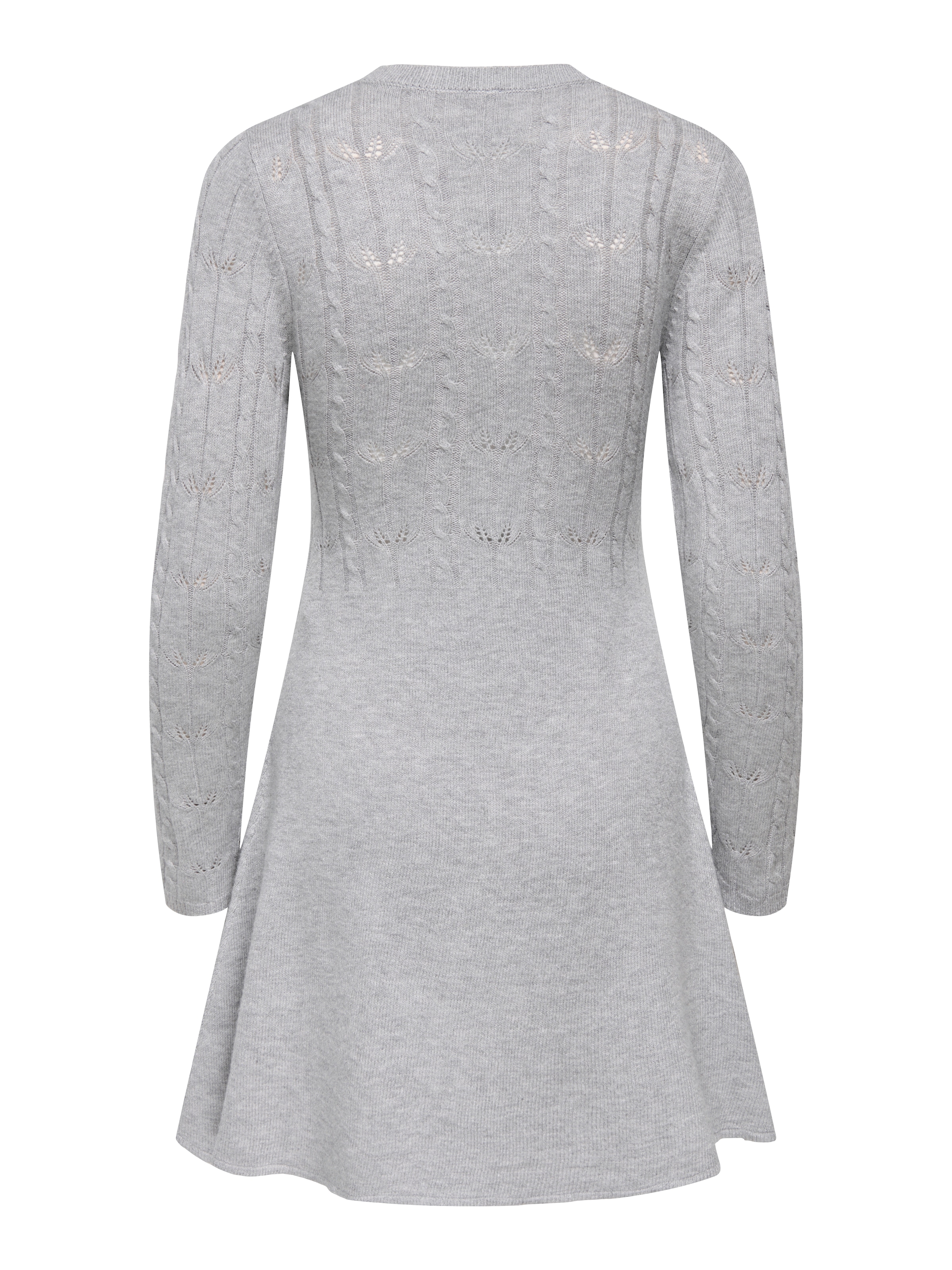 ONLY Strickkleid »ONLKATIA LIFE LS O-NECK CABL DRES EX KNT« Viskosemischung, regular fit, Rundhals