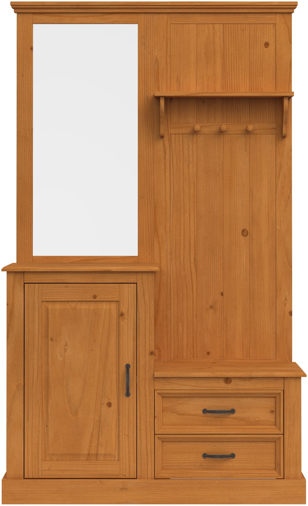 Home affaire Garderobenschrank »Selma«, Kompaktgarderobe, mit Spiegel, Haken und Hutablage, Breite 110 cm