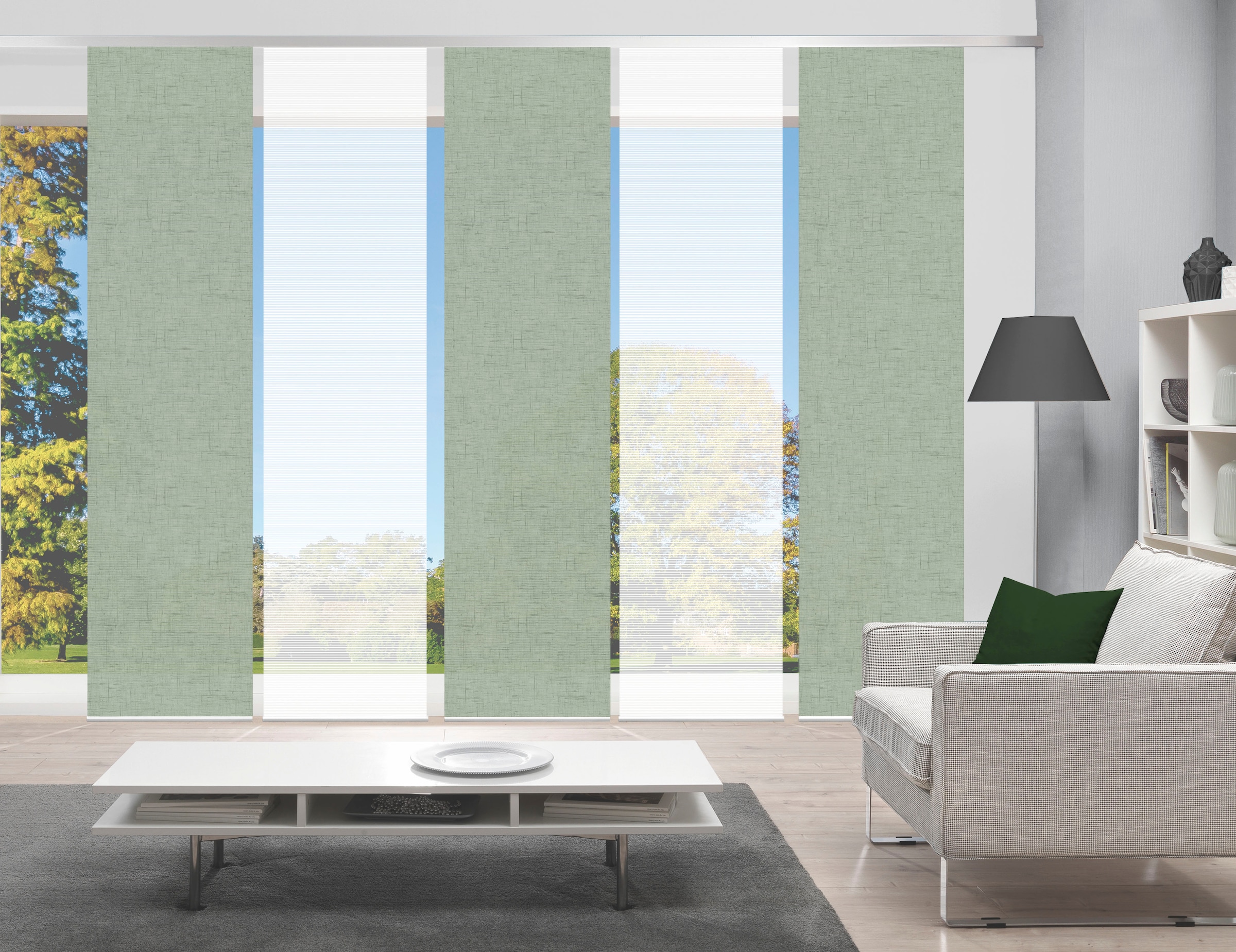 Vision S Schiebegardine "PIVE 5er SET" Paneelwagen 5 Stk. tlg. Schiebevorha günstig online kaufen