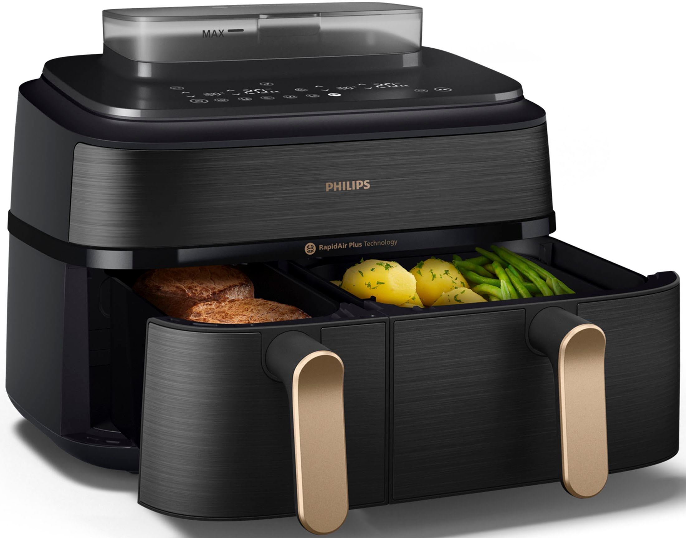 Philips Heißluftfritteuse "NA552/00 Steam Airfryer 5000 Series Dual Basket günstig online kaufen