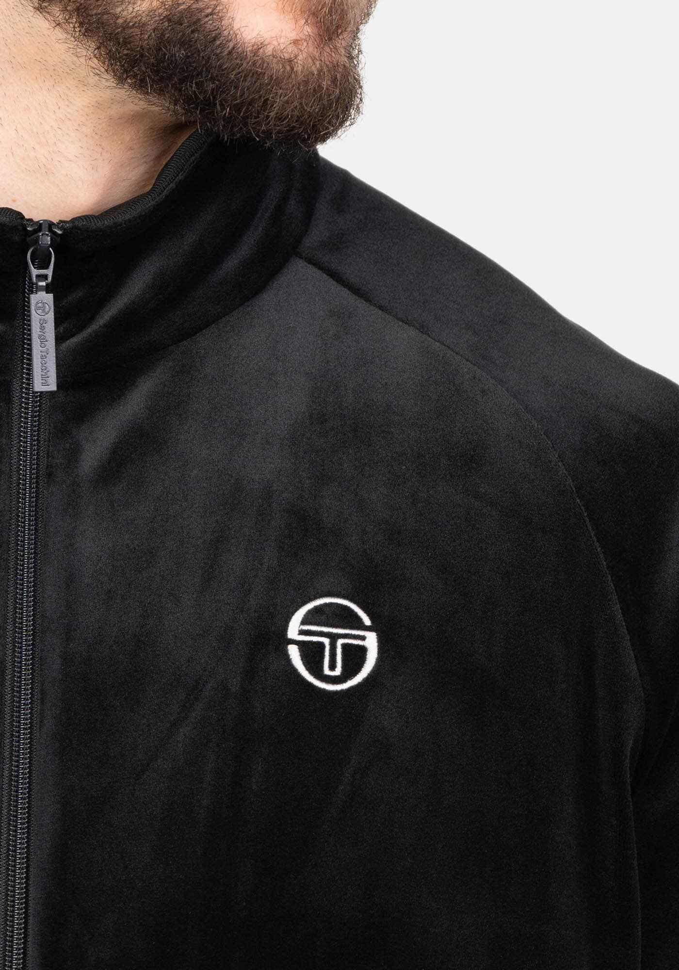 Sergio Tacchini Trainingsjacke »DALLAS 024 VELOUR TRACKTOP Herren«, ohne Kapuze, Trainingsjacke Herren, leichte Jacke, Velour, Sportjacke, Outdoor,Sale