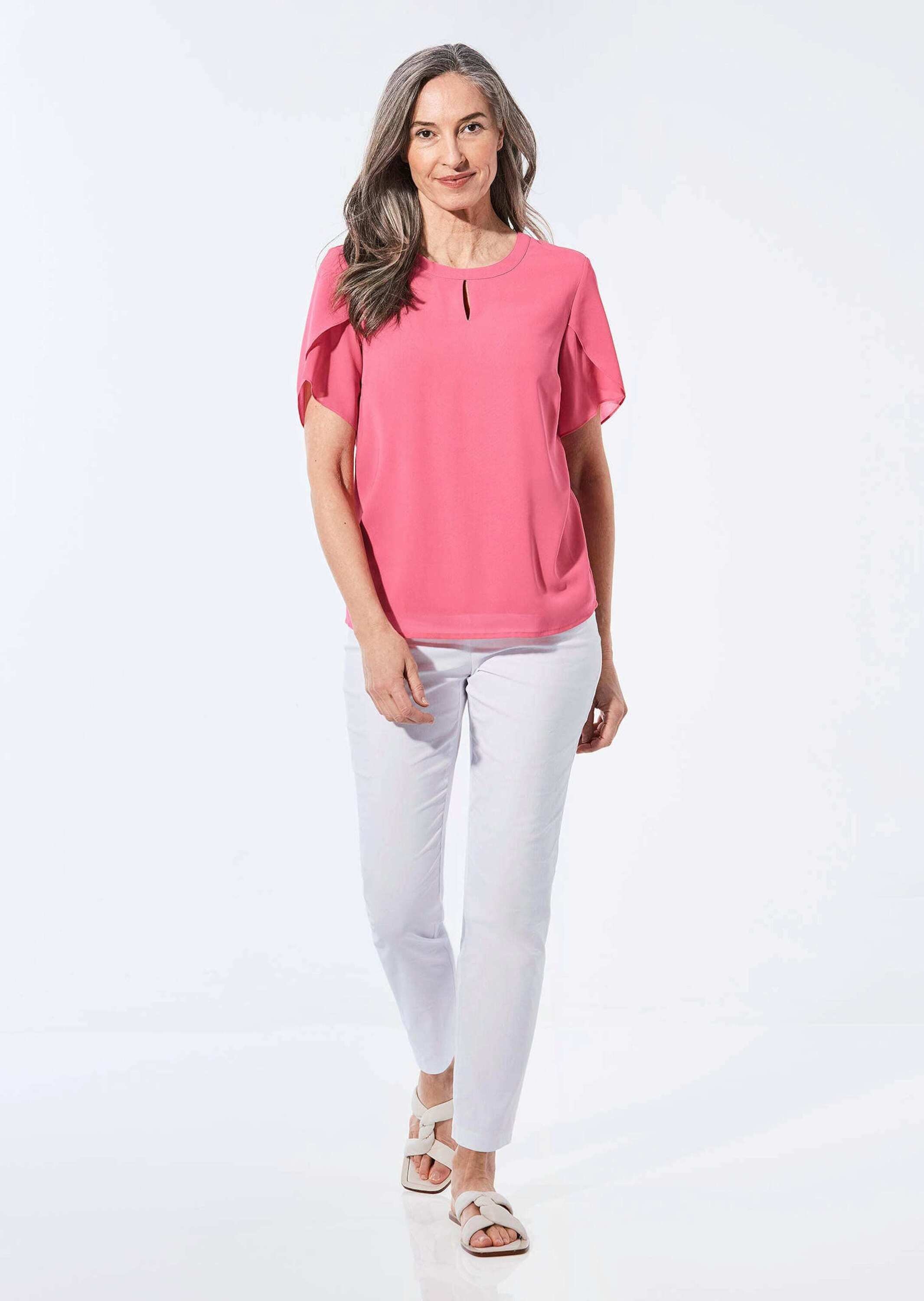 GOLDNER Kurzarmbluse "Bluse mit aufregender Ärmellösung" Ohne günstig online kaufen