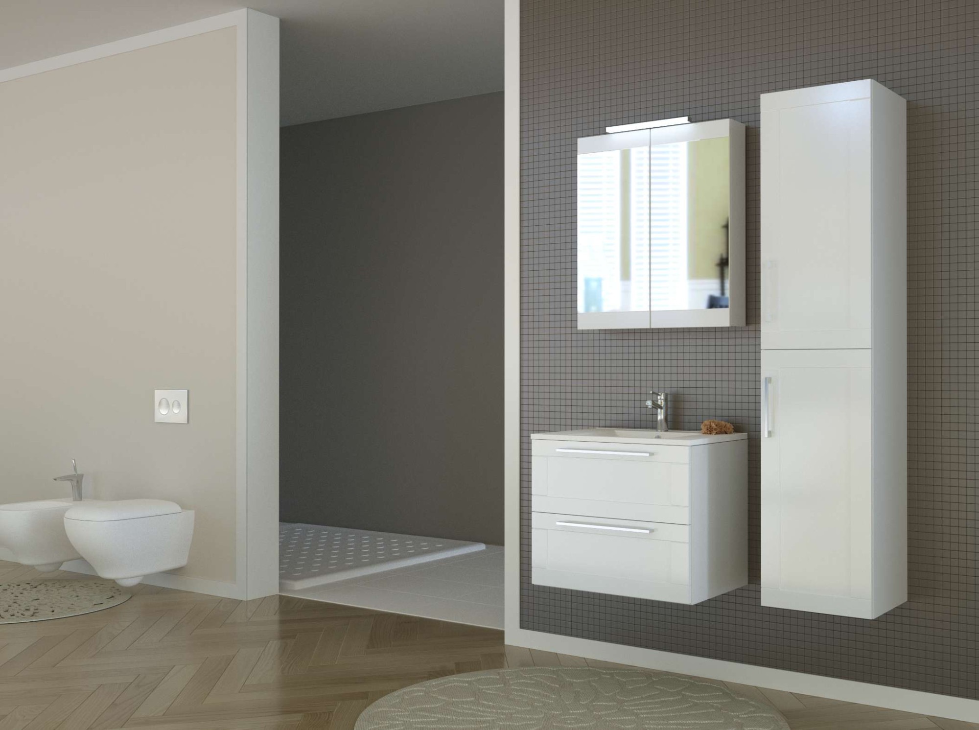 welltime Badezimmerspiegelschrank "Serena Retro", FSC-zertifiziertes Materi günstig online kaufen
