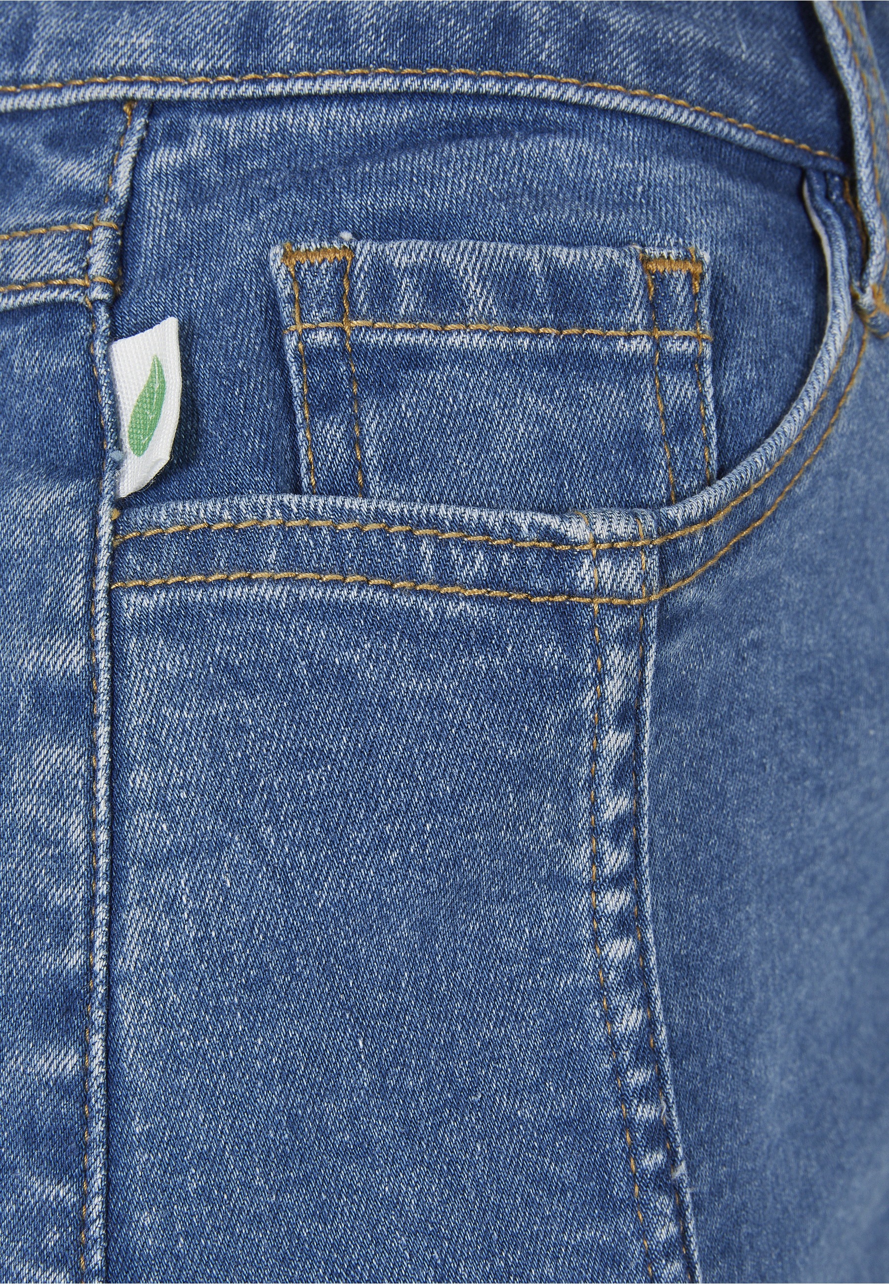 URBAN CLASSICS Sommerrock »Urban Classics Damen Ladies Organic Stretch Button Denim Skirt« 1 Stk.