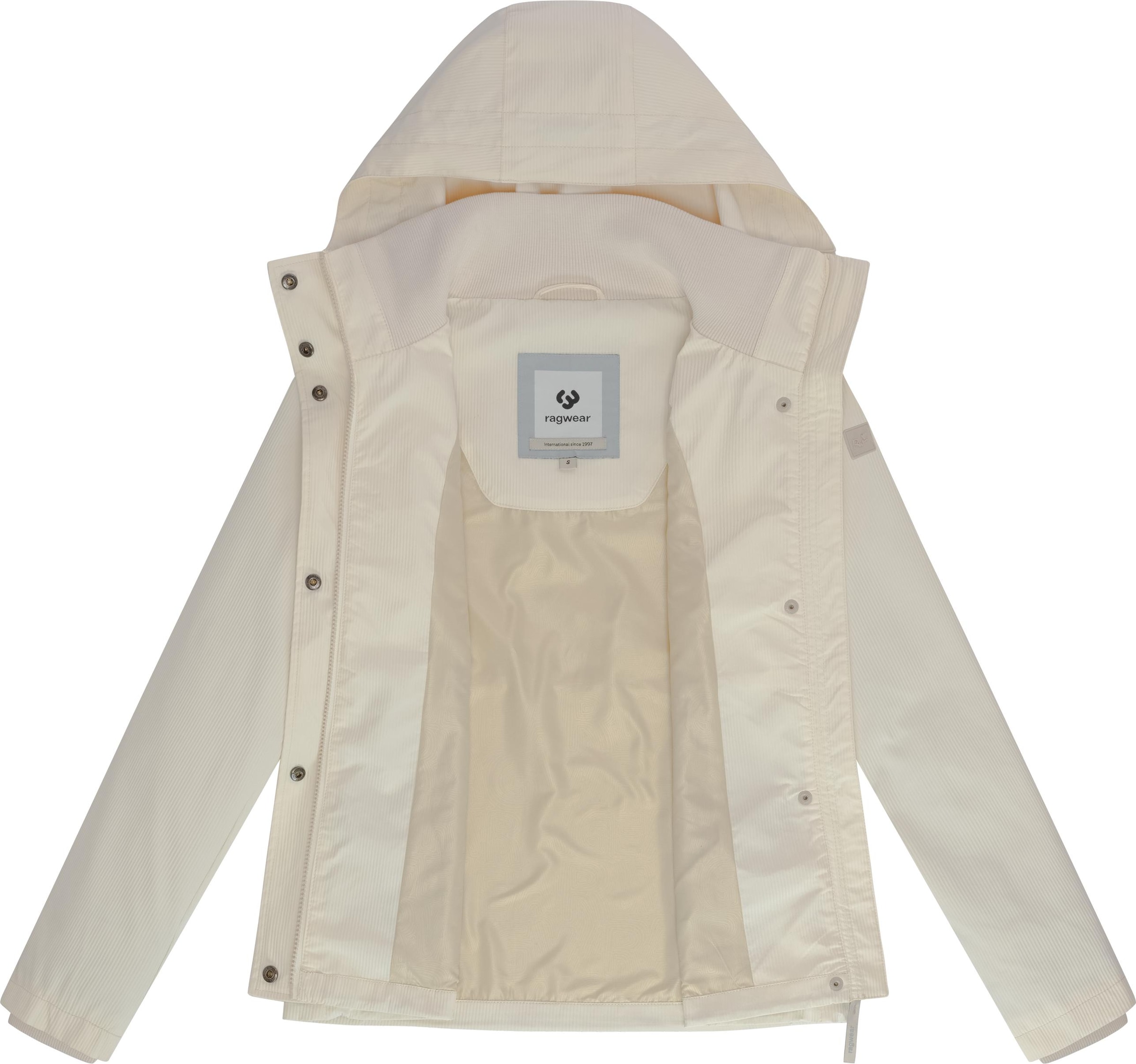 Ragwear Outdoorjacke »Sunniva B«, mit Kapuze, Übergangsjacke wasserdicht mit feiner Rillenstruktur