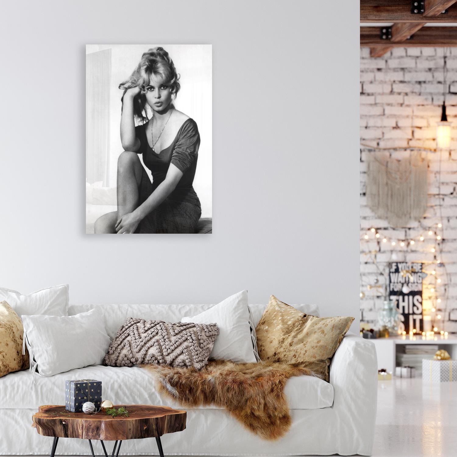 queence Acrylglasbild "The Girl", Schwarz-Weiß, Brigitte Bardot, Fine Art-Print in Galeriequalität