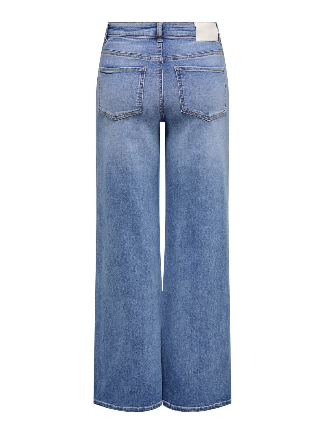 JDY High-waist-Jeans "JDYFELINA-FINA HW WIDE MED BLUE DNM NOOS" günstig online kaufen