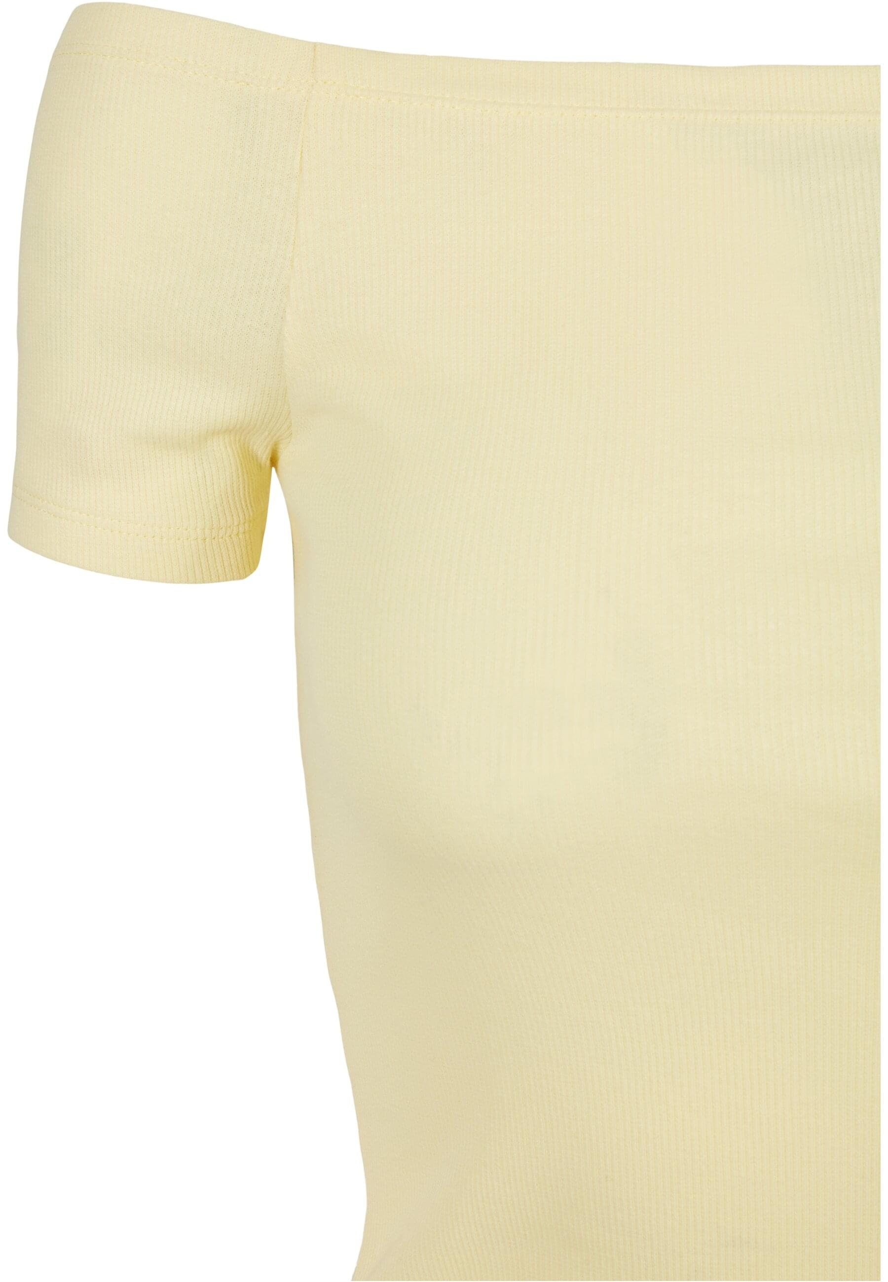 URBAN CLASSICS T-Shirt »Urban Classics Damen Ladies Off Shoulder Rib Tee«, (1 tlg.)