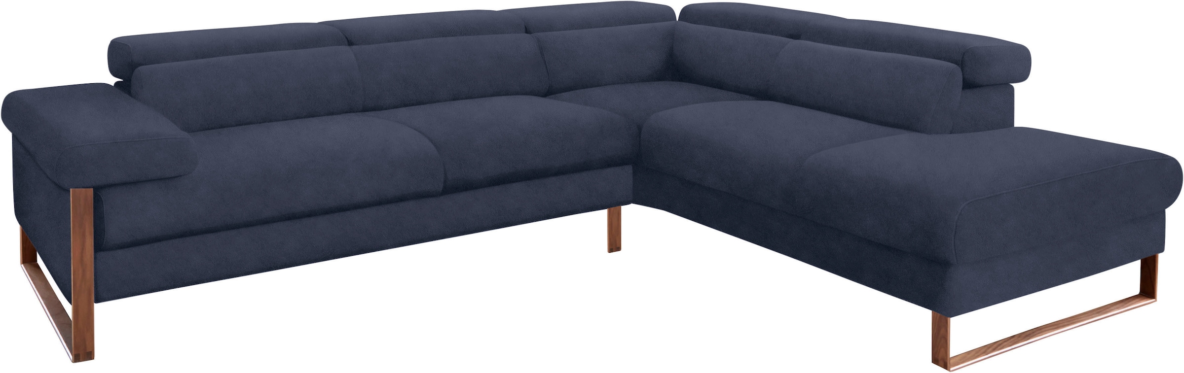 Ecksofa »finn«, German Design Award 2016, Fußgestell Nussbaum natur, Breite 281 cm