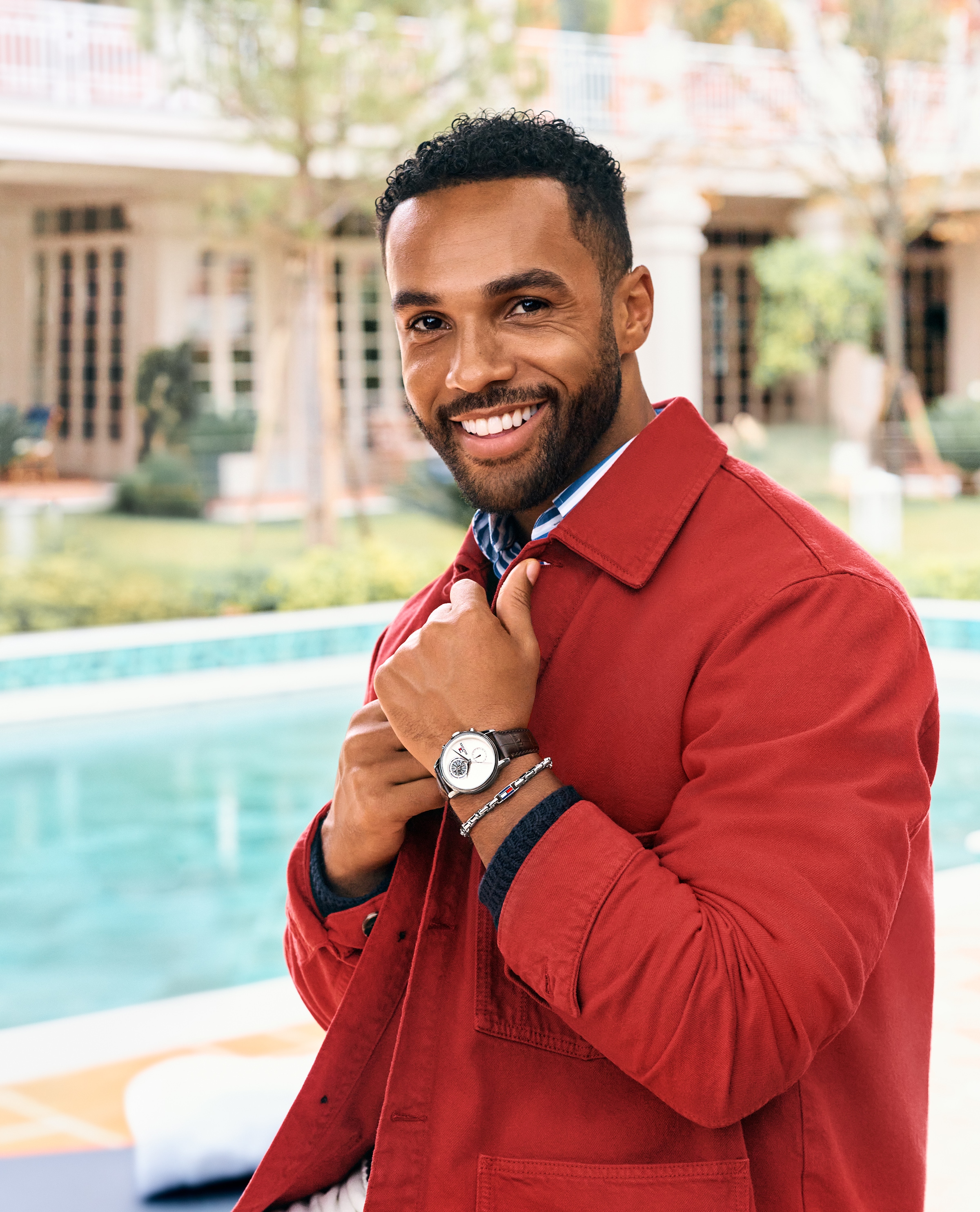 Tommy Hilfiger Multifunktionsuhr »Stewart« Quarzuhr, Armbanduhr, Herrenuhr, Lederarmband, analog