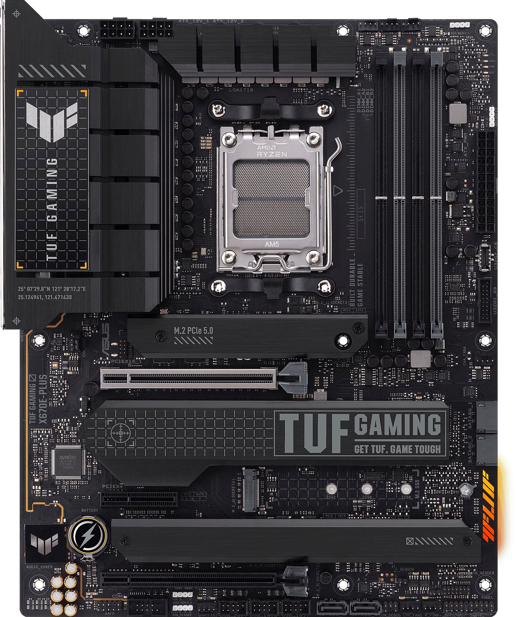 Asus Mainboard »TUF GAMING X670E-PLUS«, Ryzen 7000, ATX, PCIe 5.0, DDR5-Speicher, 4x M.2, USB 3.2 Gen