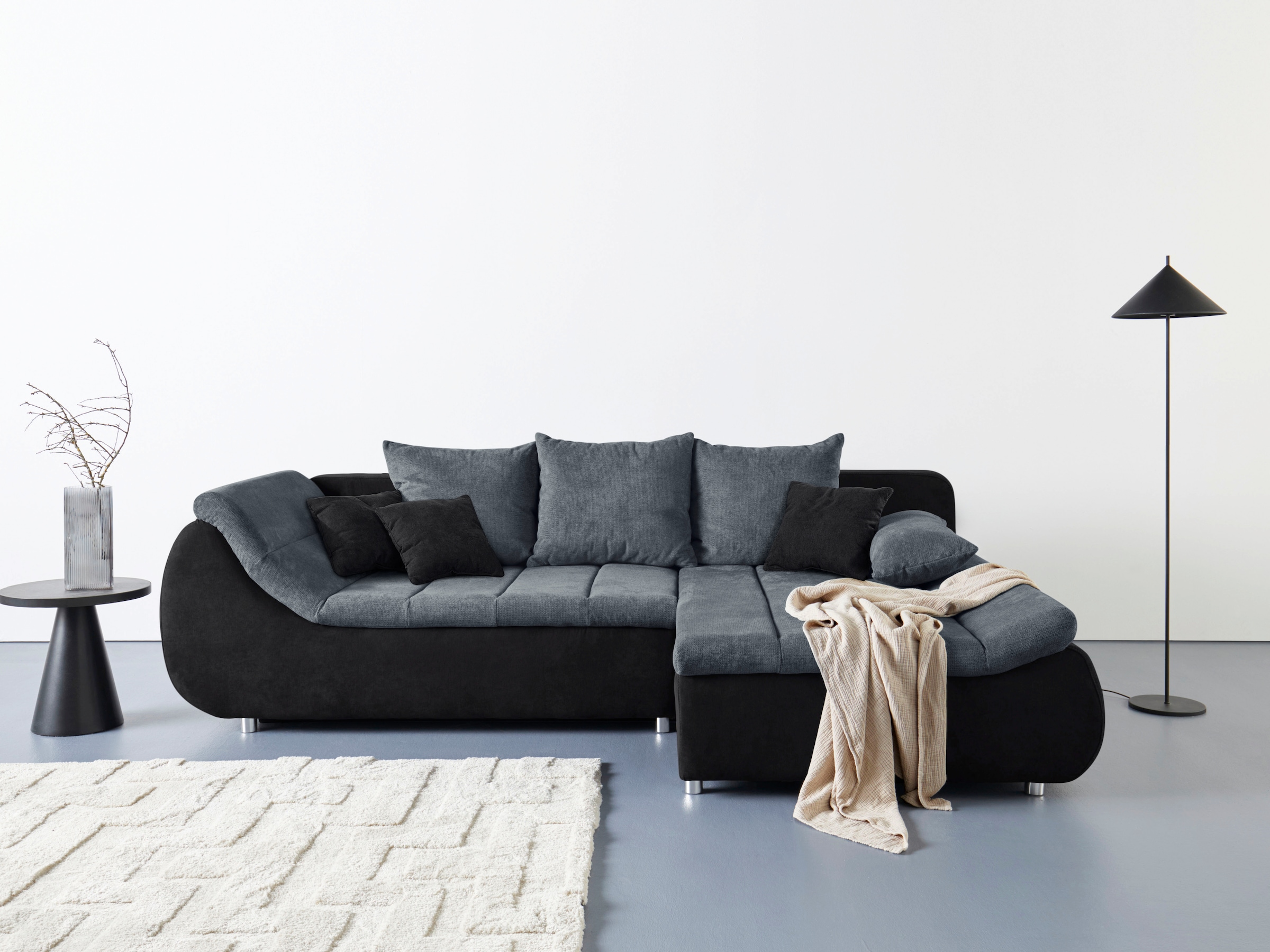 Home affaire Ecksofa "Imola, elegant und modern, aktuelle Steppung im Sitz, günstig online kaufen