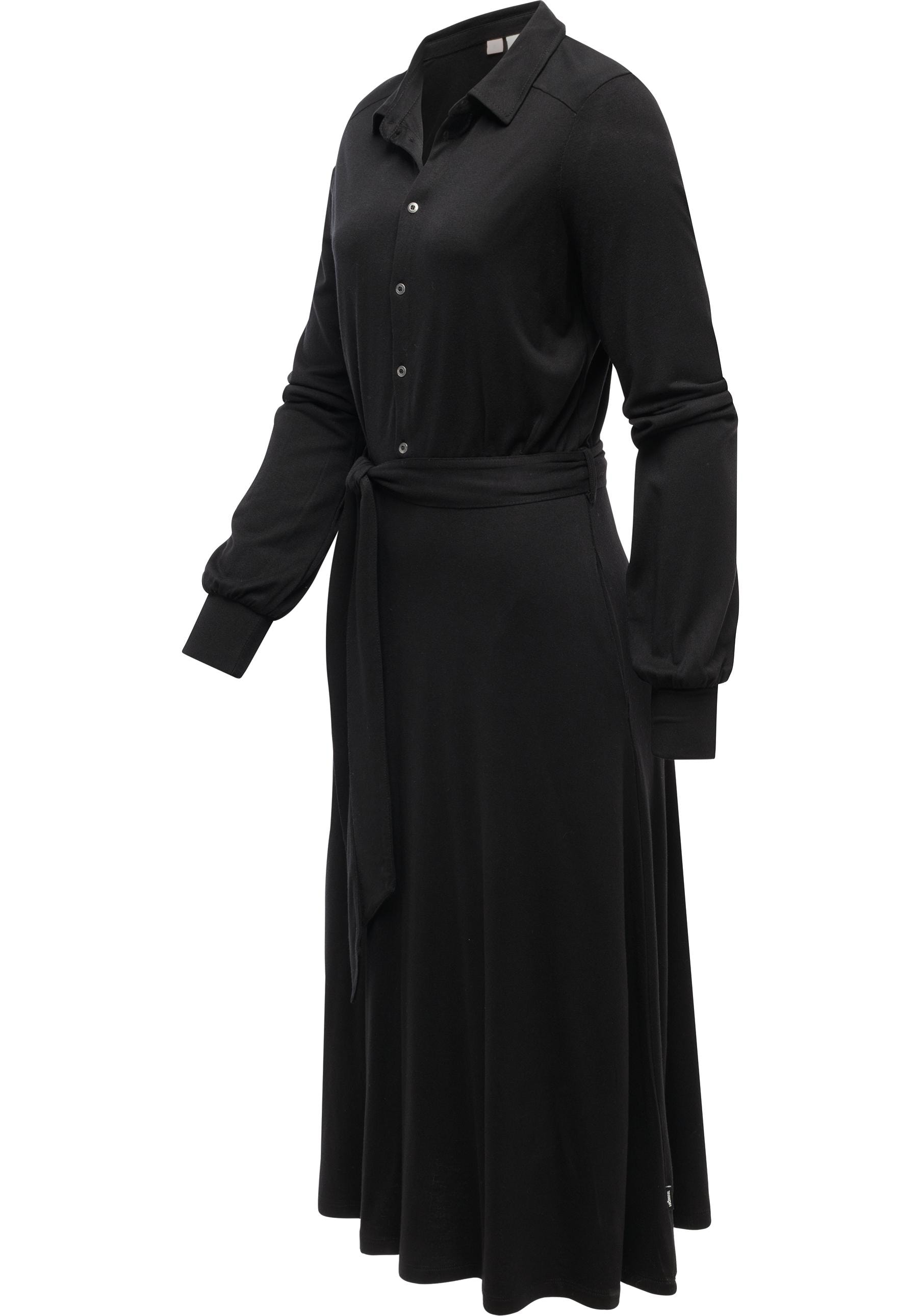 Ragwear Blusenkleid »Plantee« Eingrifftaschen Modisches Damenkleid mit Taillengürtel