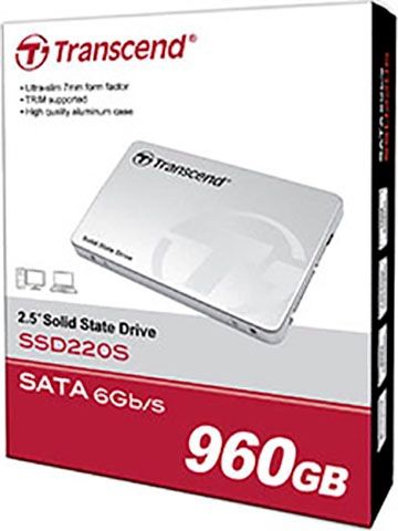 Transcend interne SSD »SSD220S 960GB«, 2,5 Zoll, Anschluss SATA III