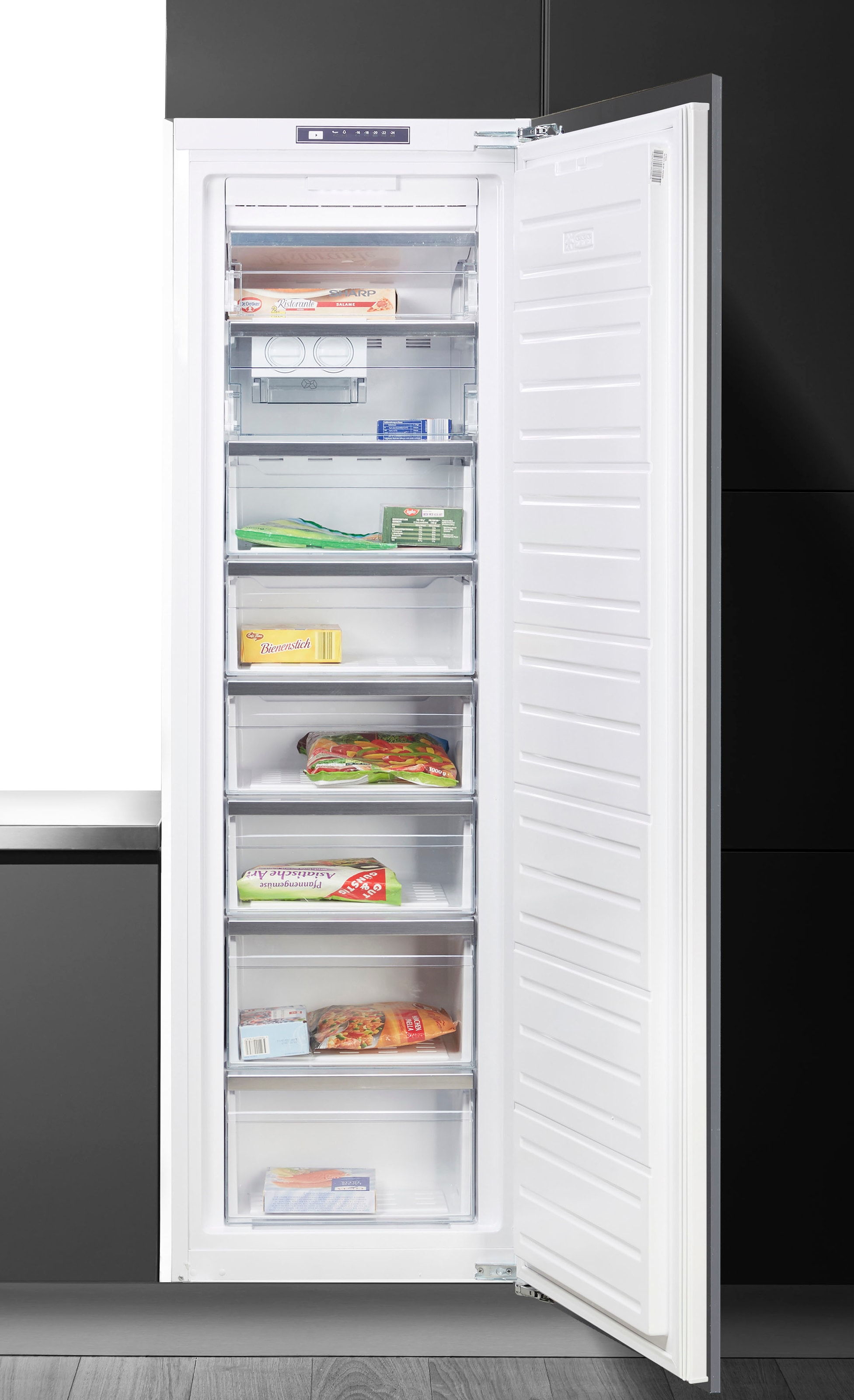 Sharp Einbaugefrierschrank »SJ-SE197E00X-EU«, 177 cm hoch, 54 cm breit