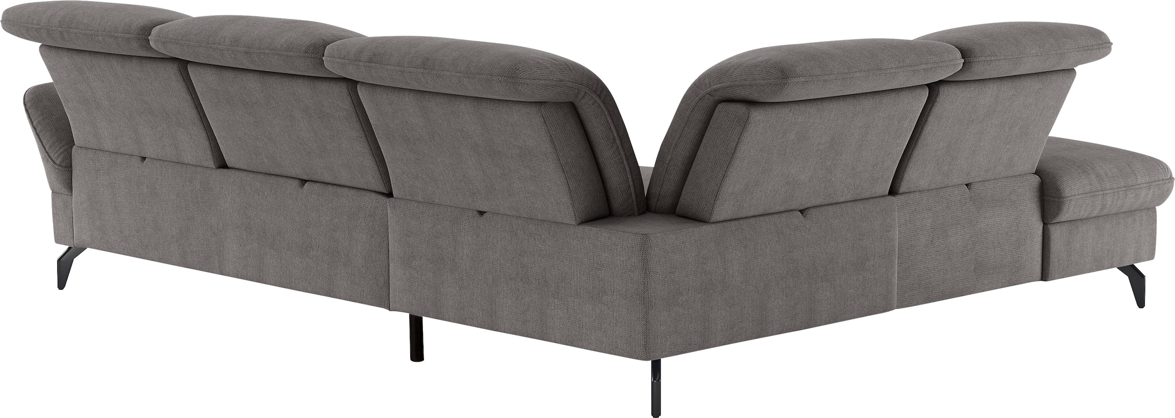 sit&more Ecksofa »Leandro L-Form«, Wahlweise mit Bett-, Kopfteil - und Armlehnfunktion, sowie Stauraum