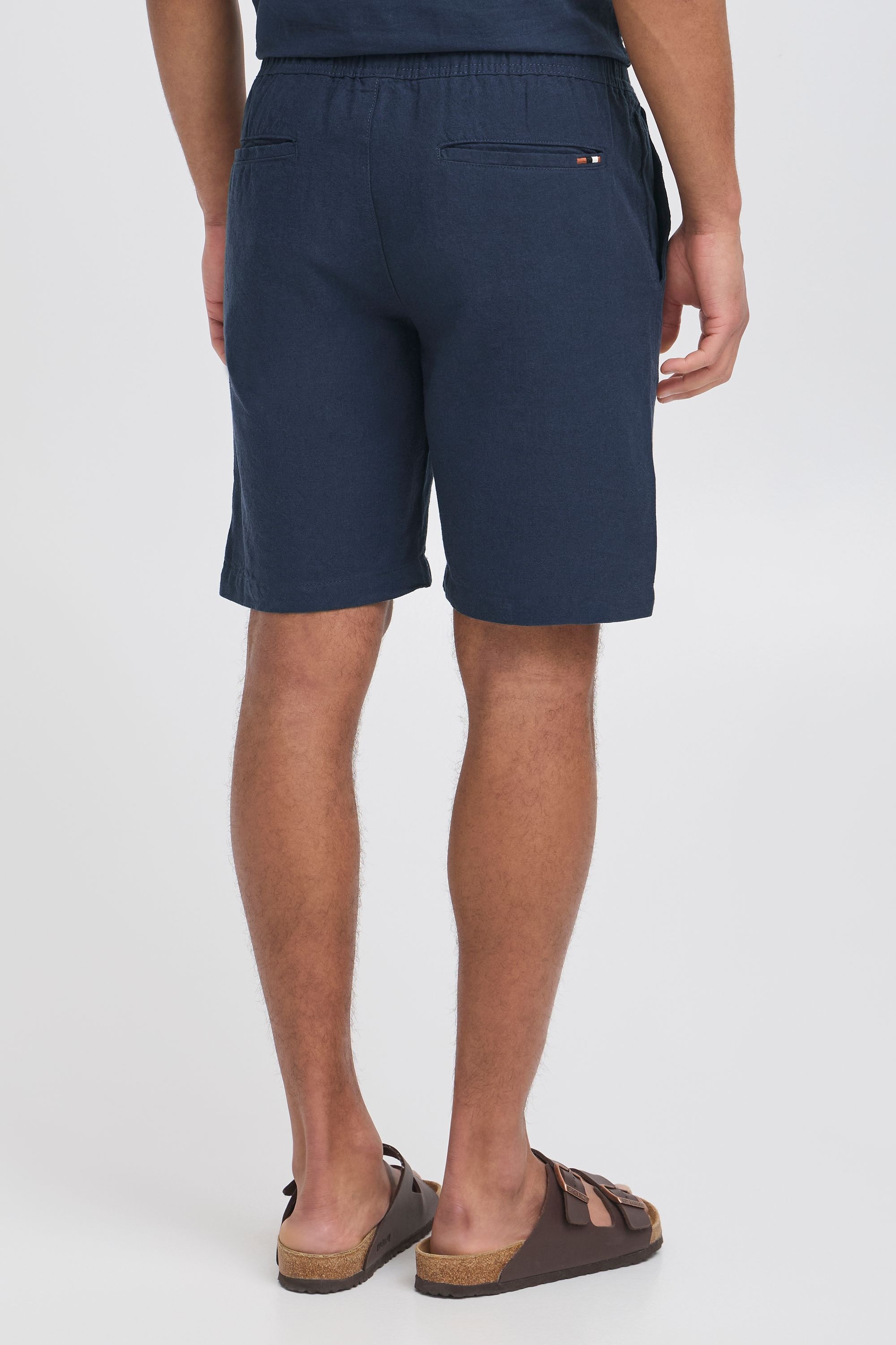Leinenhose INDICODE "Leinenhose IDPassa", Herren, Gr. XXL, N-Gr, blau (navy), Obermaterial: 55% Leinen LI. 45% Baumwolle CO., Hosen 3