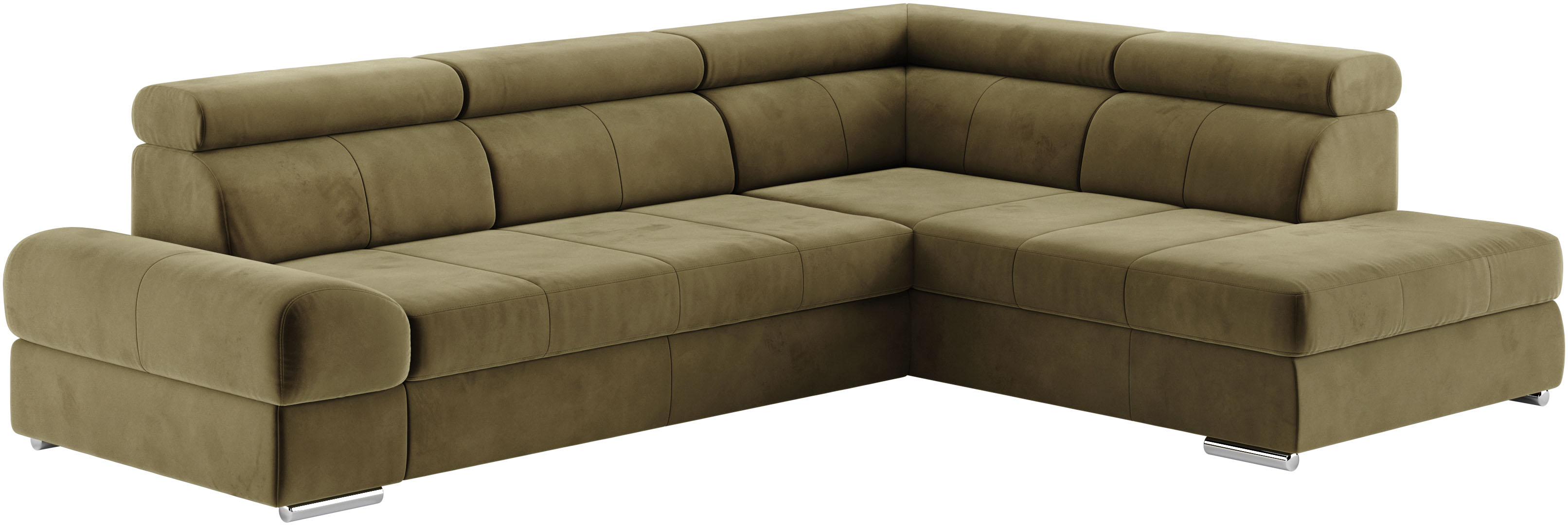 Thumbnail - sit&more Ecksofa "Broadway L-Form" mit verstellbaren Kopfteilen, wahlweise mit Bettfunktion