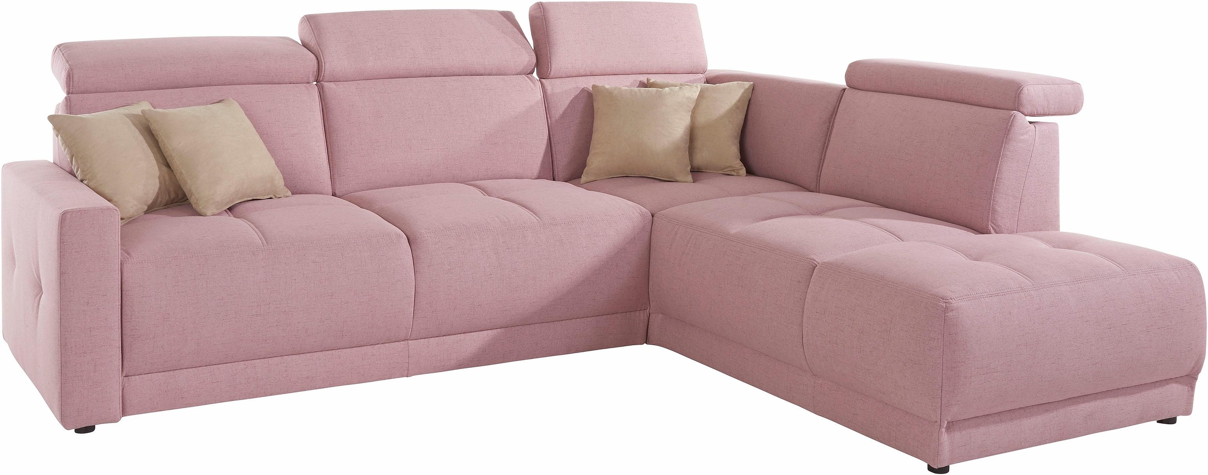 Thumbnail - DOMO collection Ecksofa "Ava, moderne Sitzheftung mit toller Doppelnaht, komfortabel, L-Form", mit Ottomane, inkl. Feder...