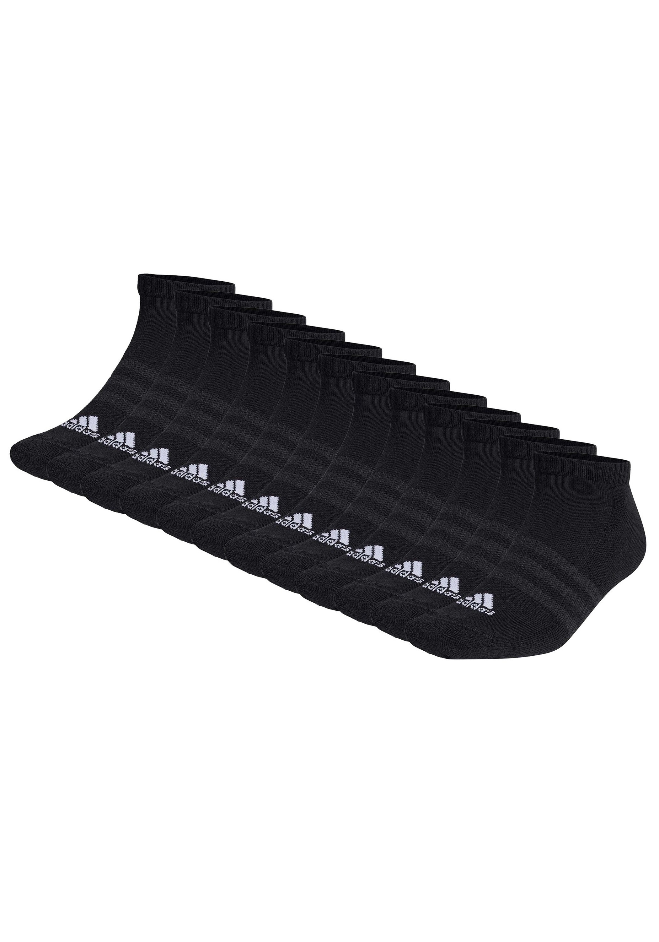 Damen Sneakersocken "Socken Cushioned Low-Cut 12er Pack", ADIDAS ORIGINALS, Gr. 37, schwarz, Obermaterial: 62% Baumwolle CO. 36% Polyester PES. 1%