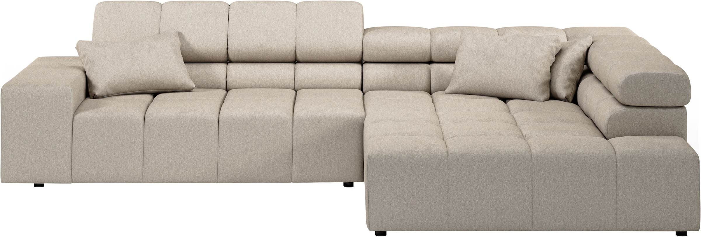 INOSIGN Ecksofa »Ancona incl. Kopfteilverstellung, OTTOs Choice, Breite 319cm, L-Form«, wahlweise motorische Sitztiefenverstellung, auch in Cord + Easy Care