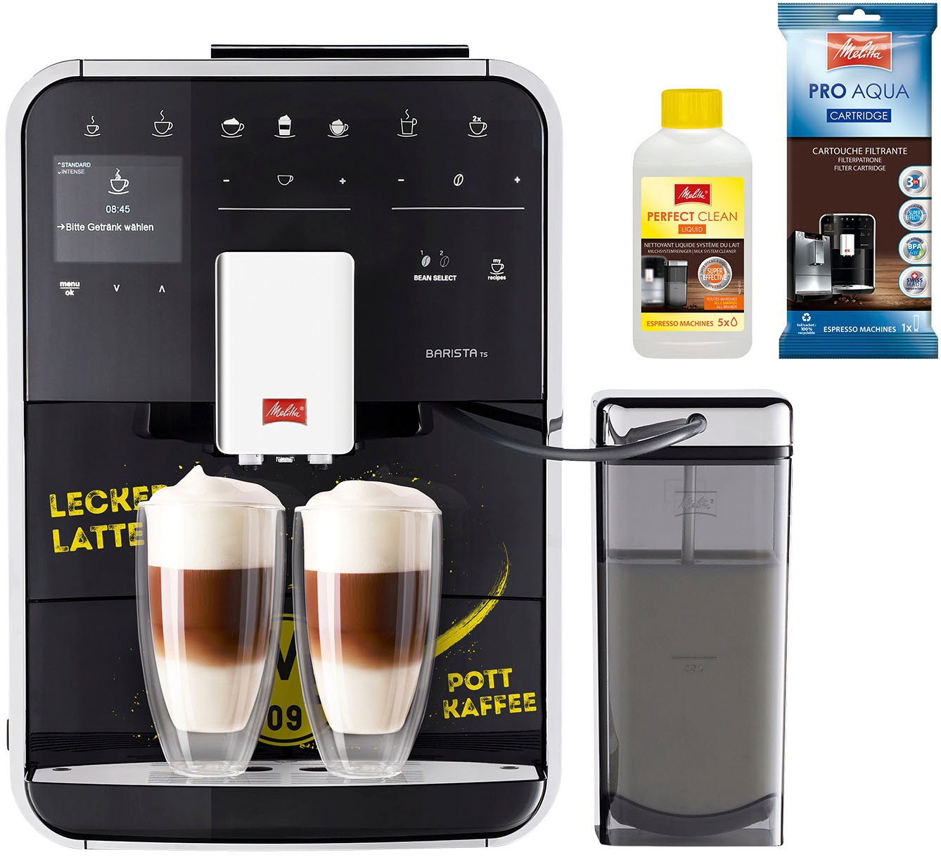 Melitta Kaffeevollautomat »Barista TS Smart® BVB-Edition«, Für Fans des Borussia Dortmund, 21 Kaffeerezepte & 8 Benutzerprofile