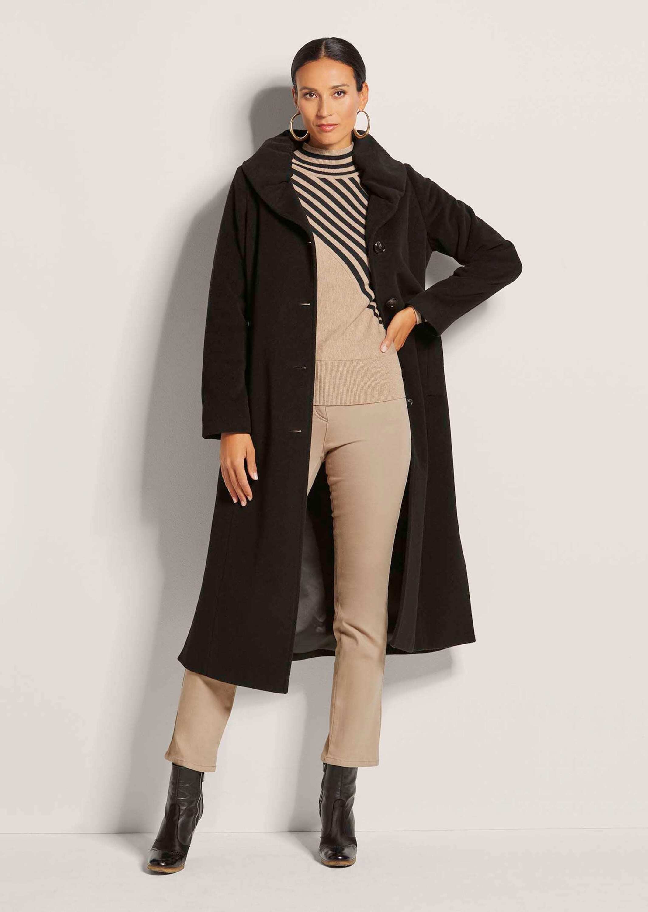 MADELEINE Langmantel "Mantel Langer Mantel mit Umschlag-Kragen" günstig online kaufen