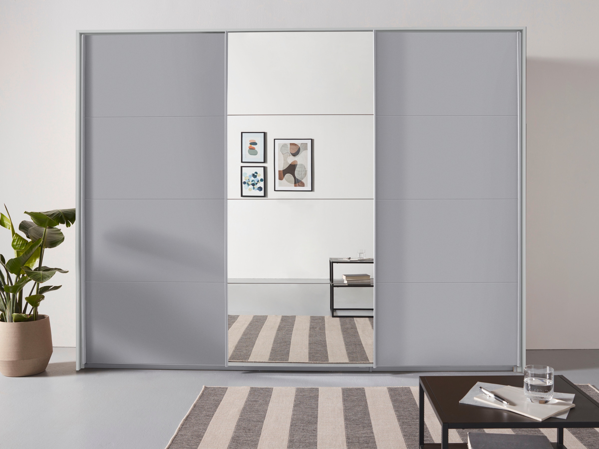 OTTO home Kleiderschrank "Mehrzweckschrank Aktenschrank Möbel Mietswohnung Schlafzimmer OTELI" Breiten 211/278/323/368 cm Höhen 214/233 cm, inkl. Passepartout optional mit Beleuchtung MADE IN GERMANY
