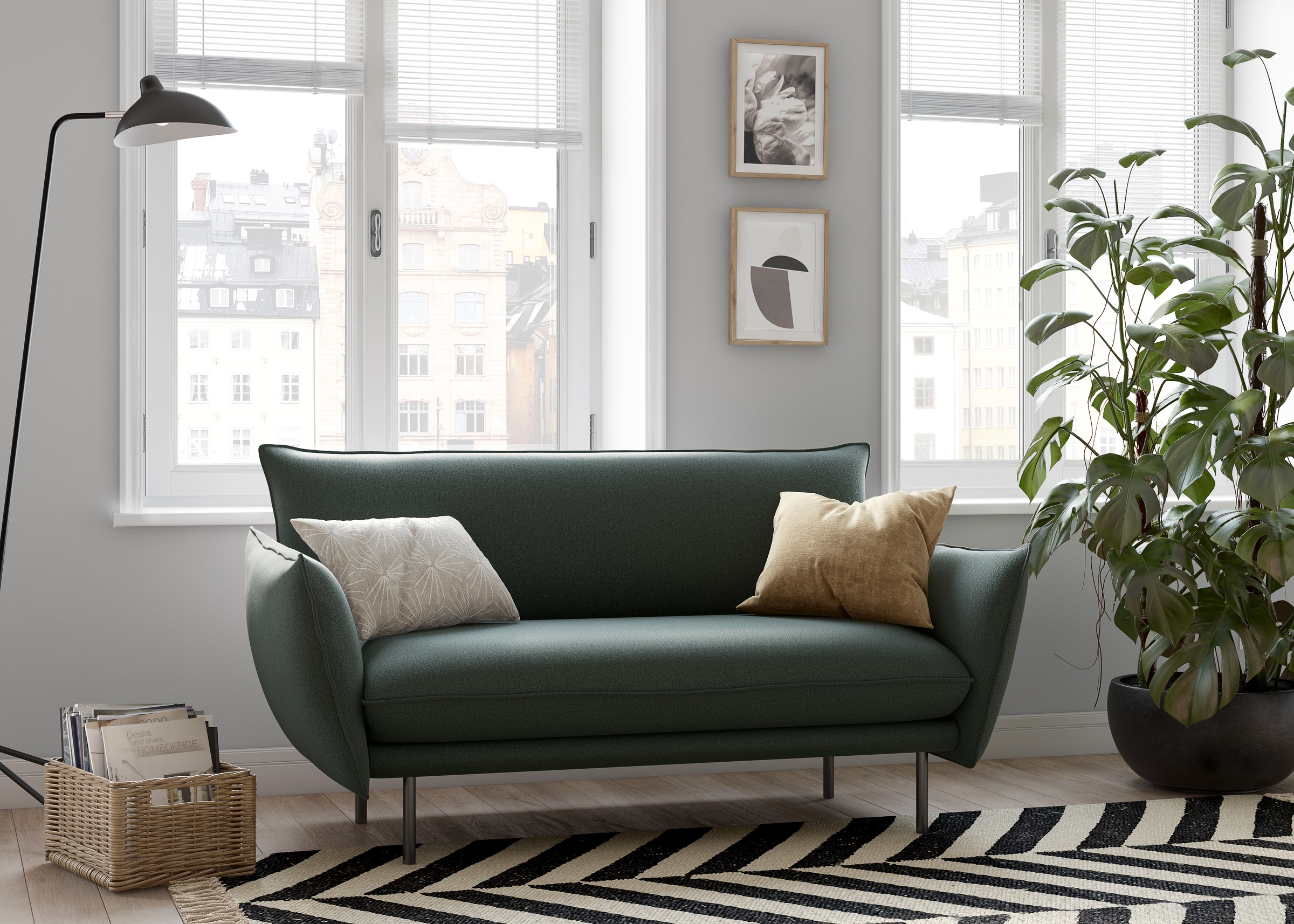 OTTO home 2-Sitzer "Stine" Besonderes Design durch Kissenoptik und Keder, b günstig online kaufen