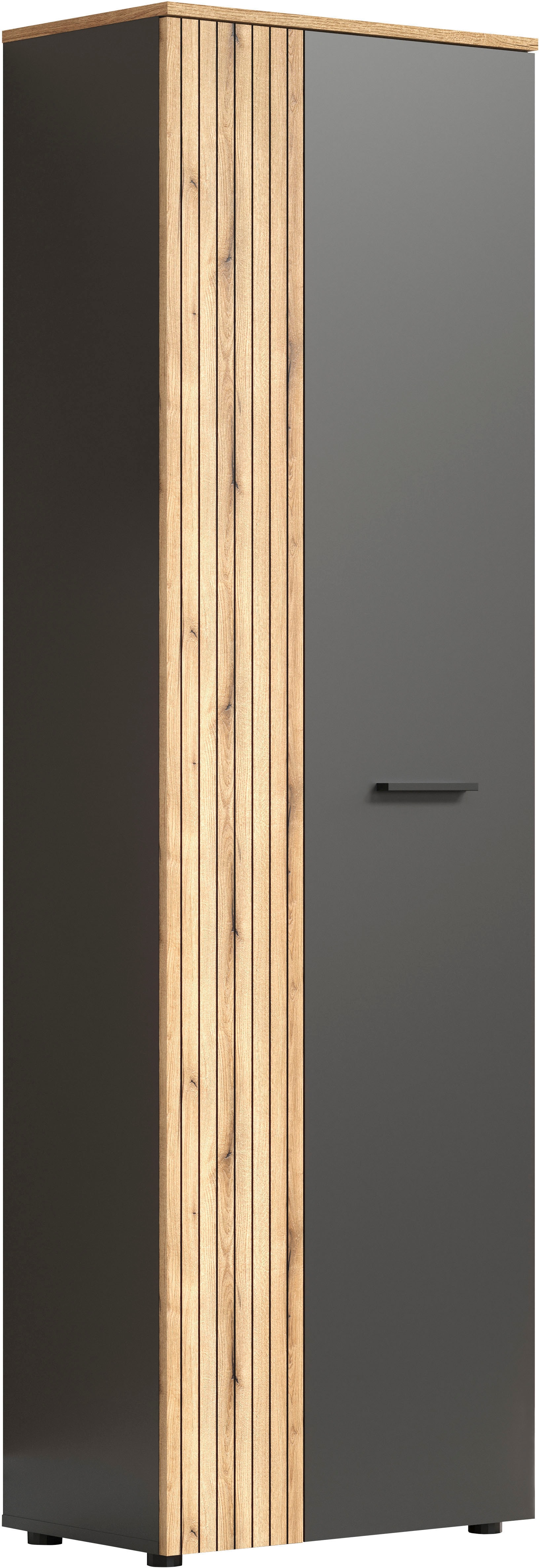 Home affaire Garderobenschrank "Estepona" 1 Stk. tlg. Flurschrank mit 2 Türen & 1 Kleiderstange – (B/T/H) 60/36/195 cm