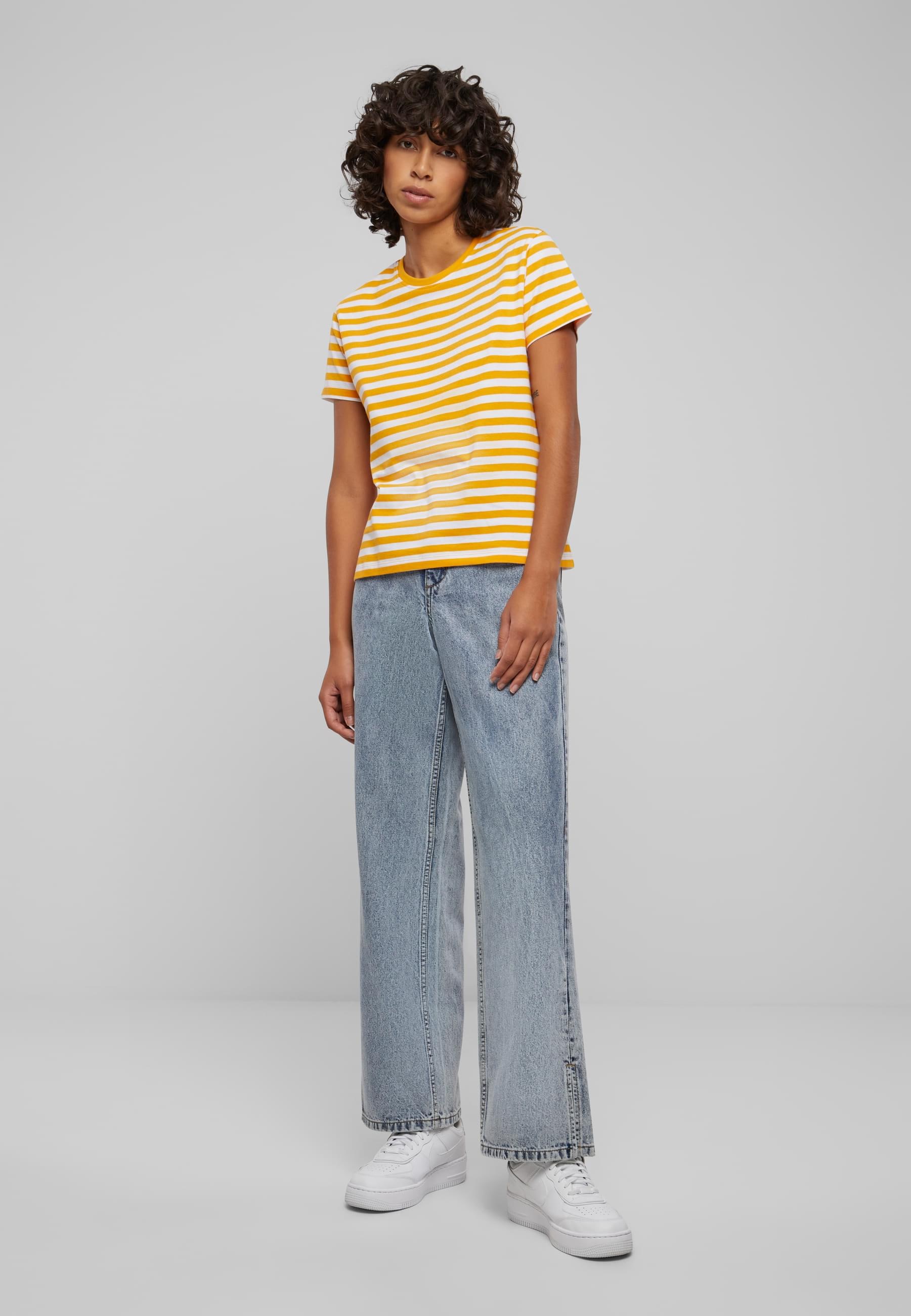 URBAN CLASSICS T-Shirt »Urban Classics Damen Ladies Regular Striped Tee«, (1 tlg.)