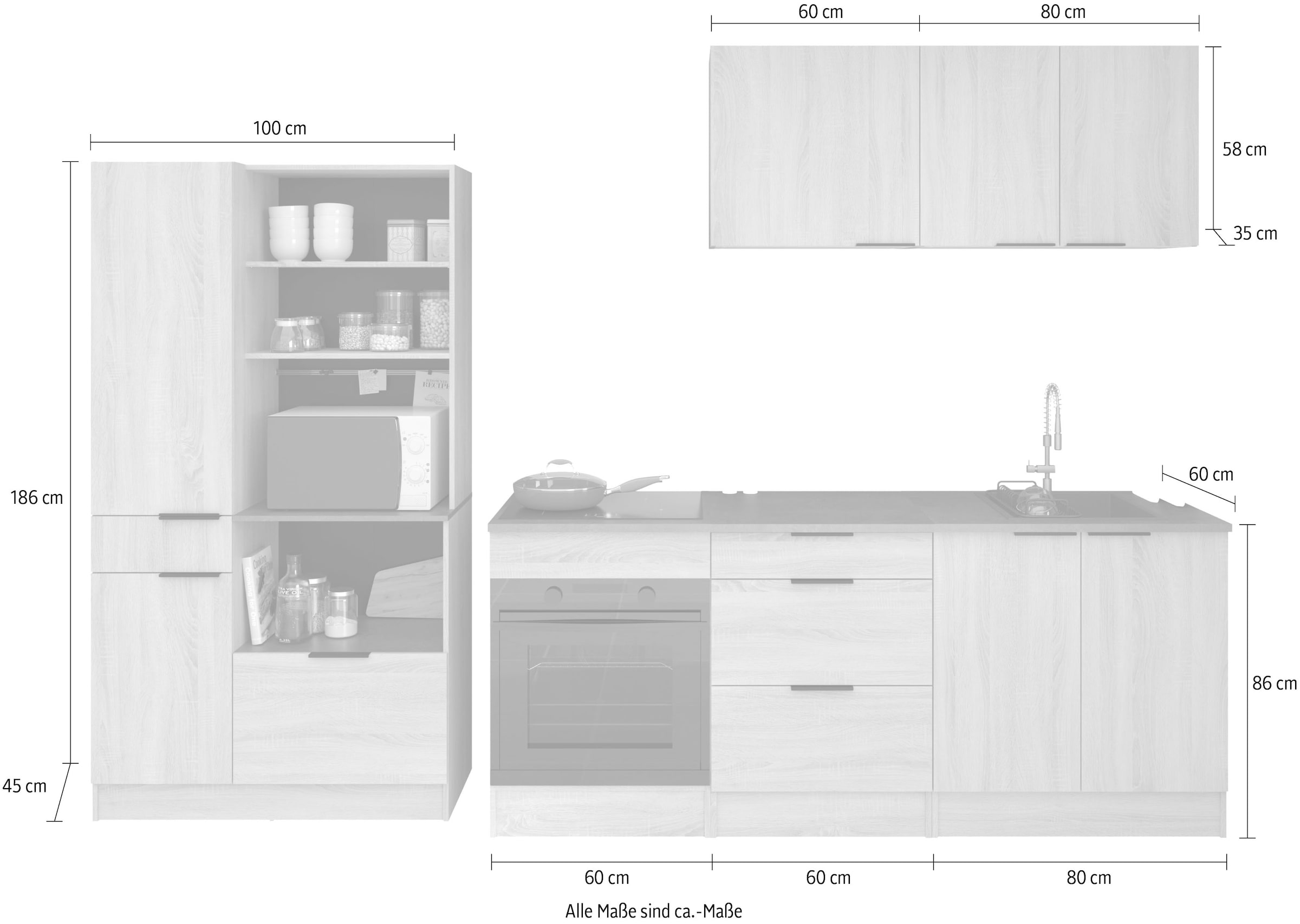 Parisot Schrank-Set, (6 St.)