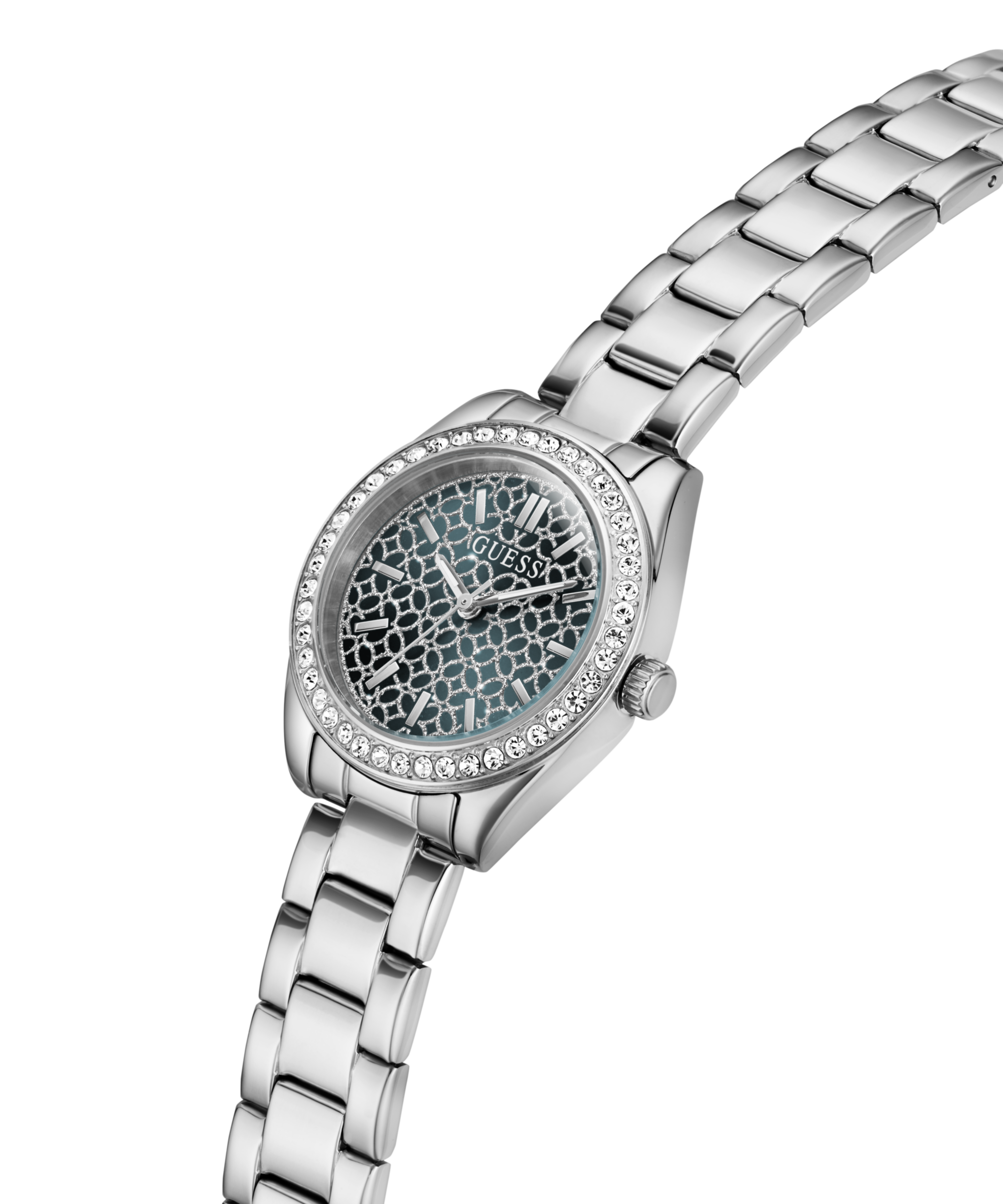 Guess Quarzuhr »MINI LUNA« Armbanduhr, Damenuhr, Edelstahlarmband, analog