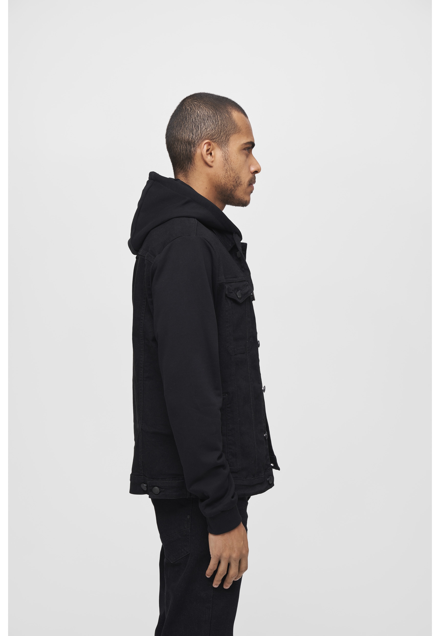 Brandit Anorak »Brandit Herren Cradock Denim Sweat Jacket« 1 Stk. tlg. mit Kapuze