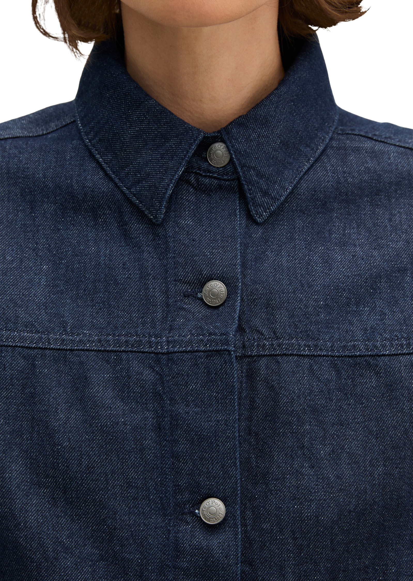 Marc O'Polo Jeansbluse »aus Organic-Cotton-Leinen-Mix«