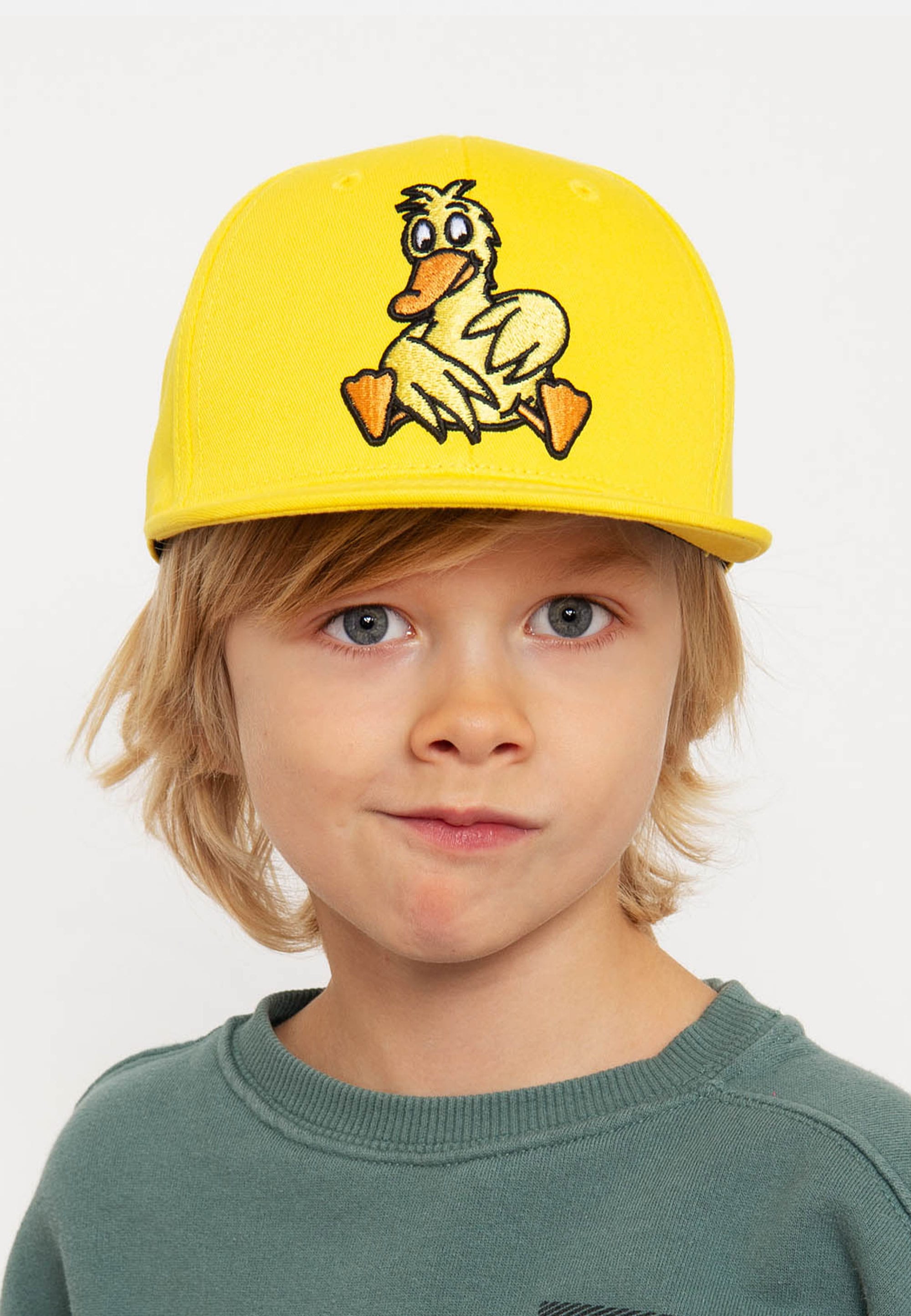 LOGOSHIRT Baseball Cap »Maus - Ente sitzt«, mit detailreicher Stickerei