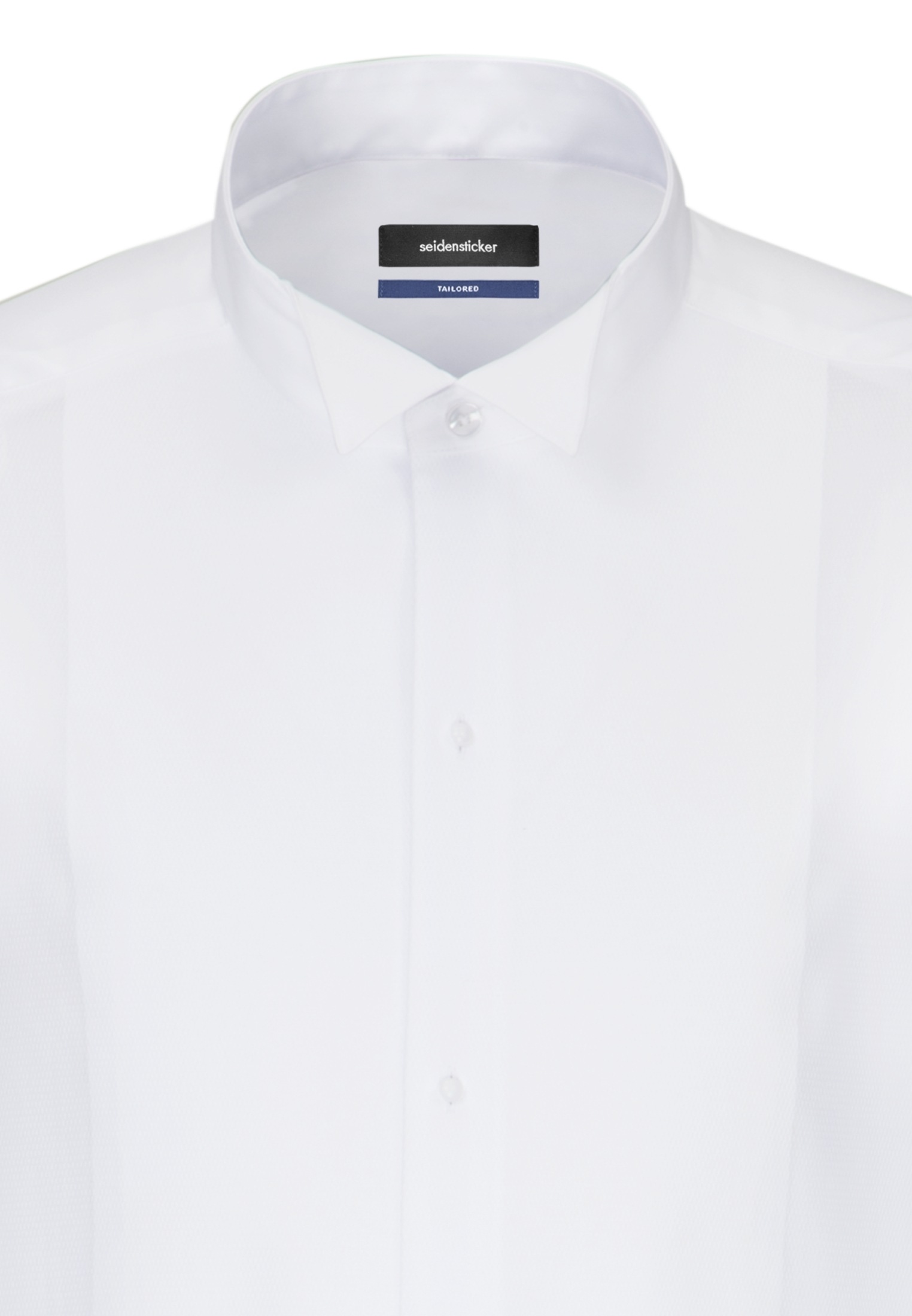 Businesshemd SEIDENSTICKER "Schwarze Rose", Herren, Gr. M (40), normale Ärmellängen, weiß, 100% Baumwolle, unifarben, tailored fit, Hemden, Gala Uni 3
