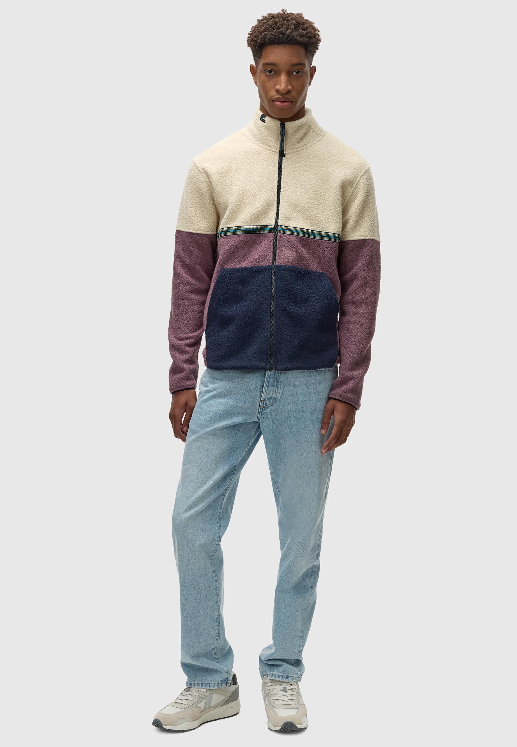 Ragwear Fleecejacke »Lonndy«, ohne Kapuze, Angesagte Herren Plüschjacke mit hohem Kragen