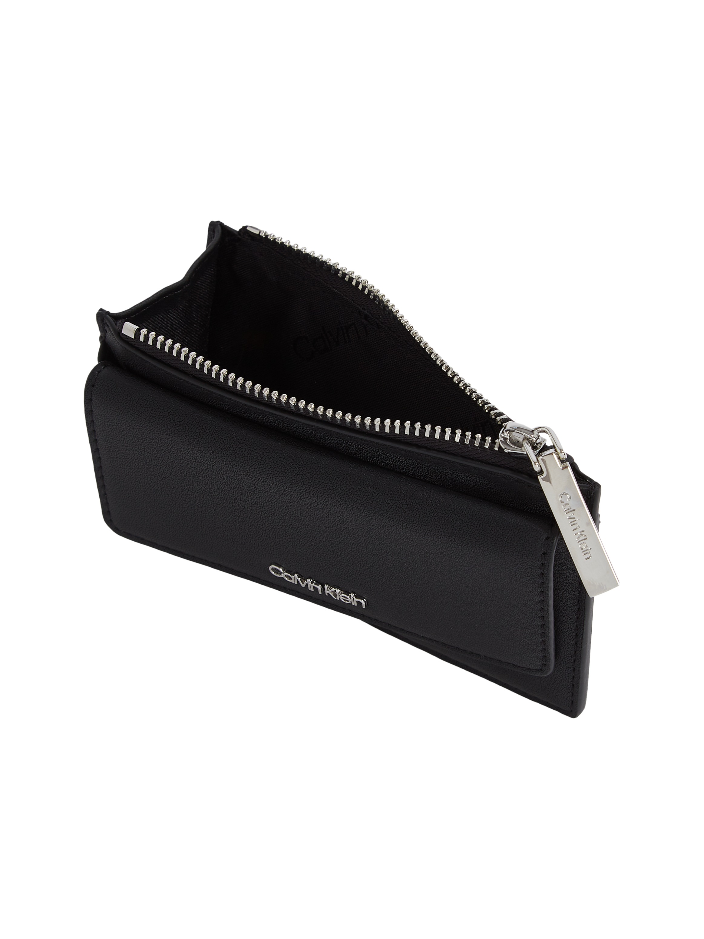 Calvin Klein Geldbörse »CK MUST ZIP FLAP CARDHOLDER«, Geldbeutel, Portemonnaie mit CK-Metall-Logo