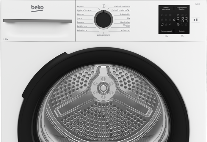 BEKO Wärmepumpentrockner »BMO3T382CW« AquaWave Schontrommel für besonders schonendes Trocknen