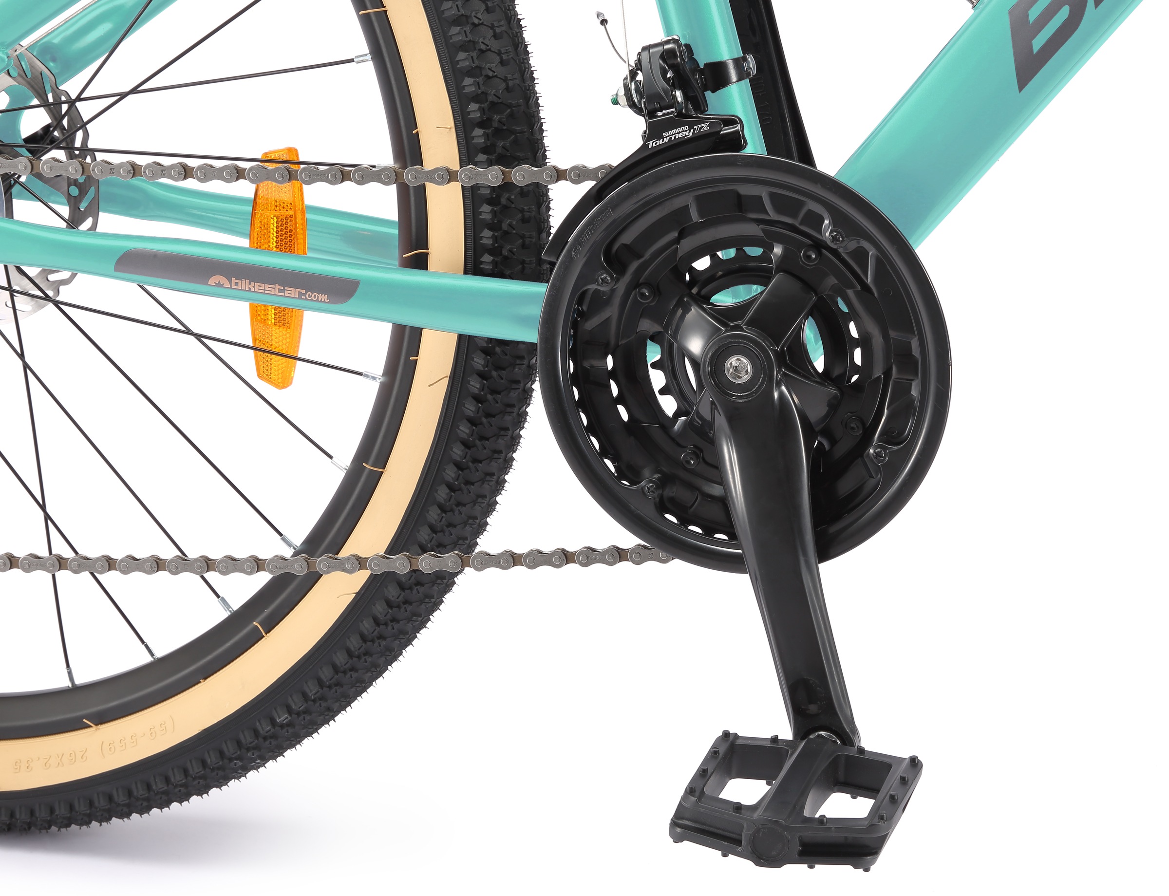 Bikestar Mountainbike 21 Gang Shimano RD-TY300 Schaltwerk Kettenschaltung für Damen und Herren, Kettenschaltung