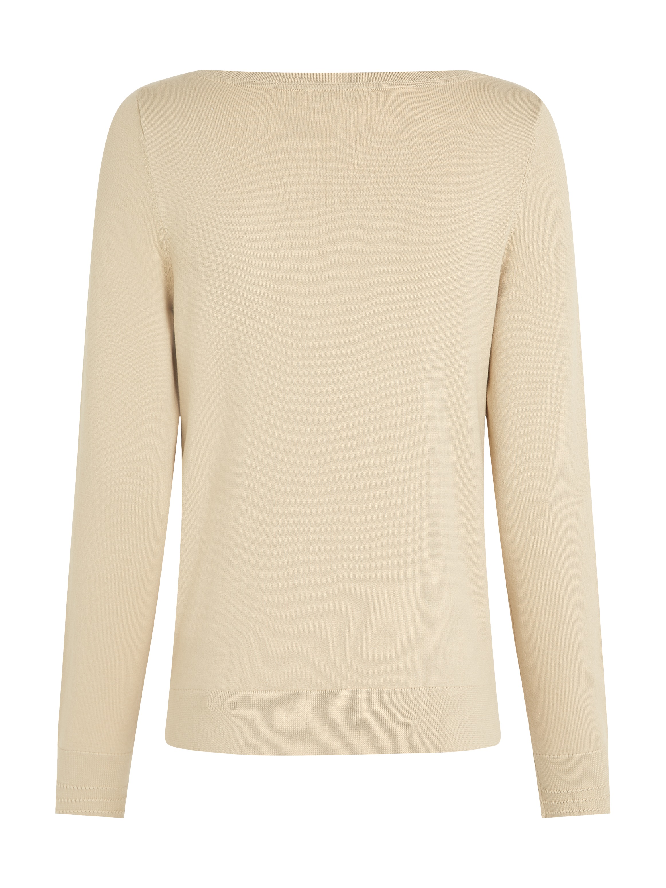 Tommy Hilfiger Strickpullover »CO JERSEY STITCH BOAT-NK SWEATER«, mit Tommy Hilfiger Logo-Flag am Ärmel